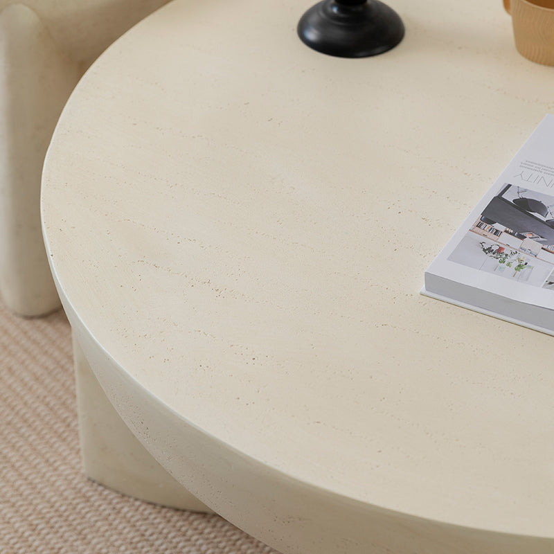 Naples Concrete Look Round Coffee Table