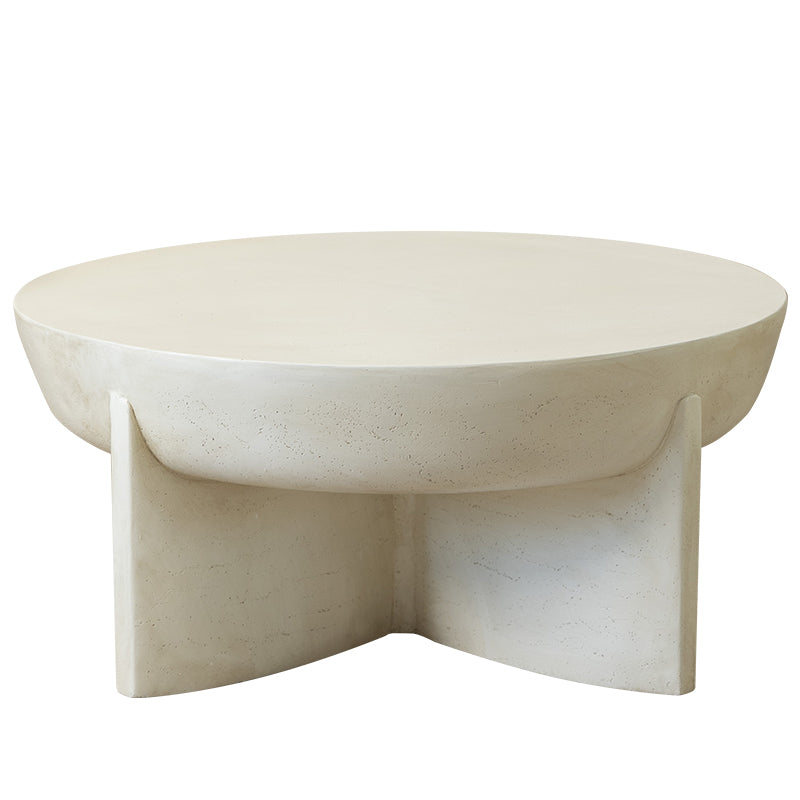 Naples Concrete Look Round Coffee Table