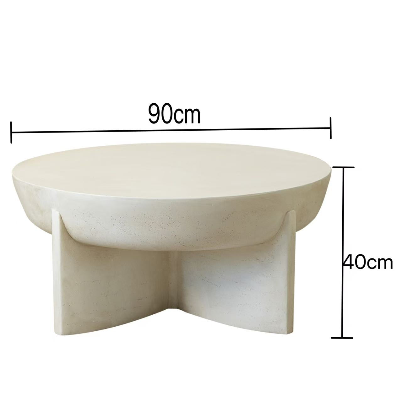 Naples Concrete Look Round Coffee Table