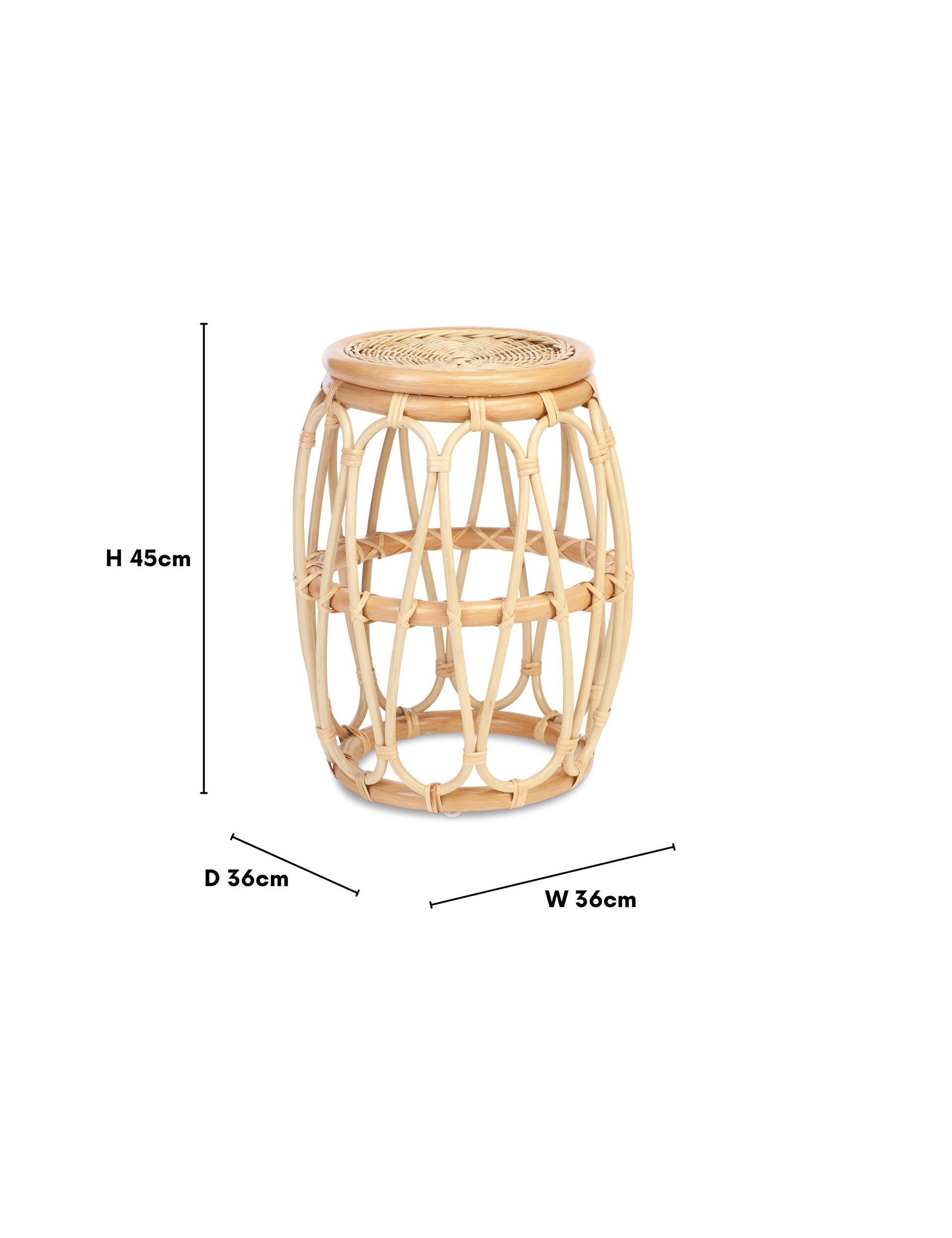 Natural Kyoto Rattan Lamp Table