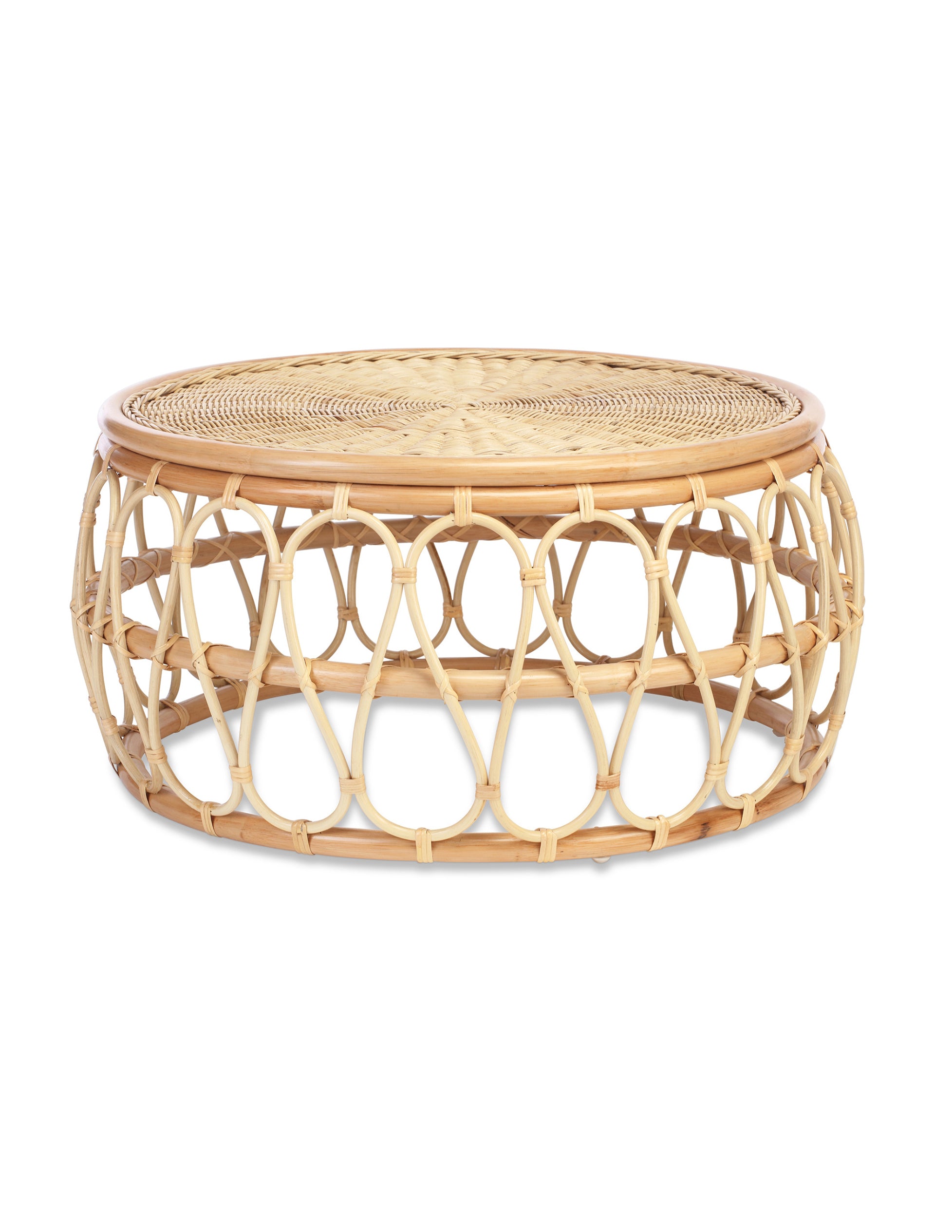 Natural Kyoto Rattan Coffee Table - Handmade Wicker