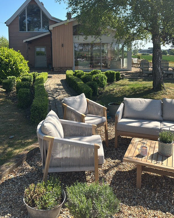 Roma 5 Seater Triple Lounge Set with Rectangular Coffee Table