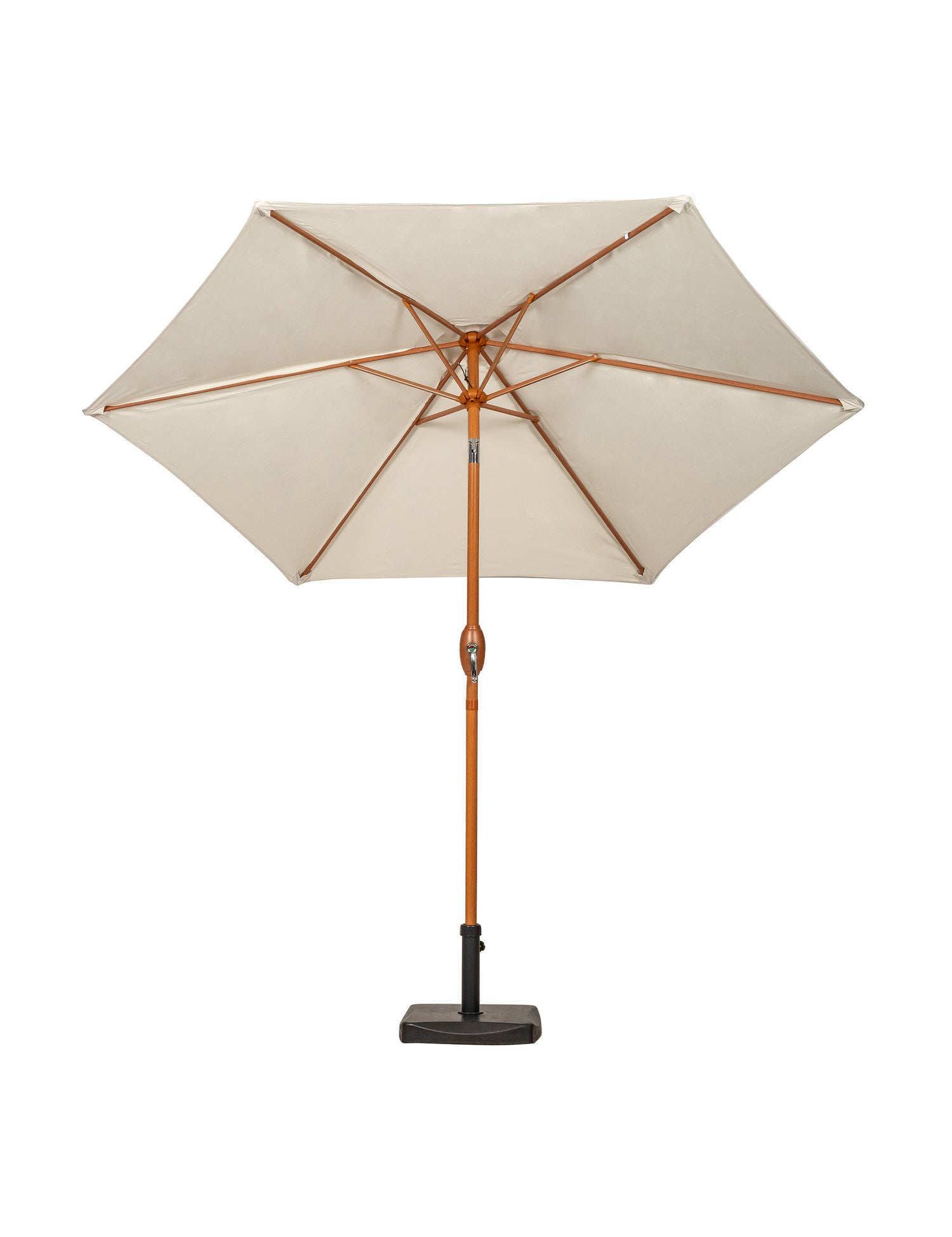 Woodlook Crank and Tilt Parasol - Ivory, 2.5M