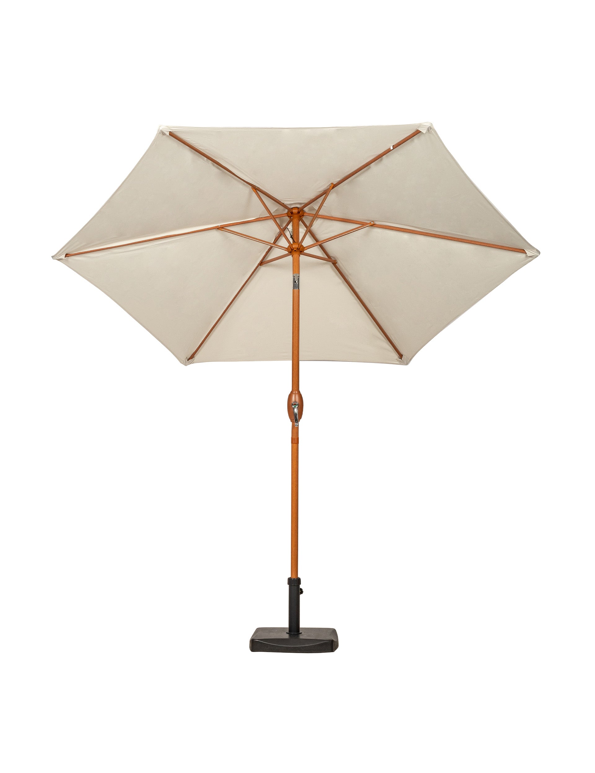 Woodlook Crank and Tilt Parasol - Ivory, 2.5M