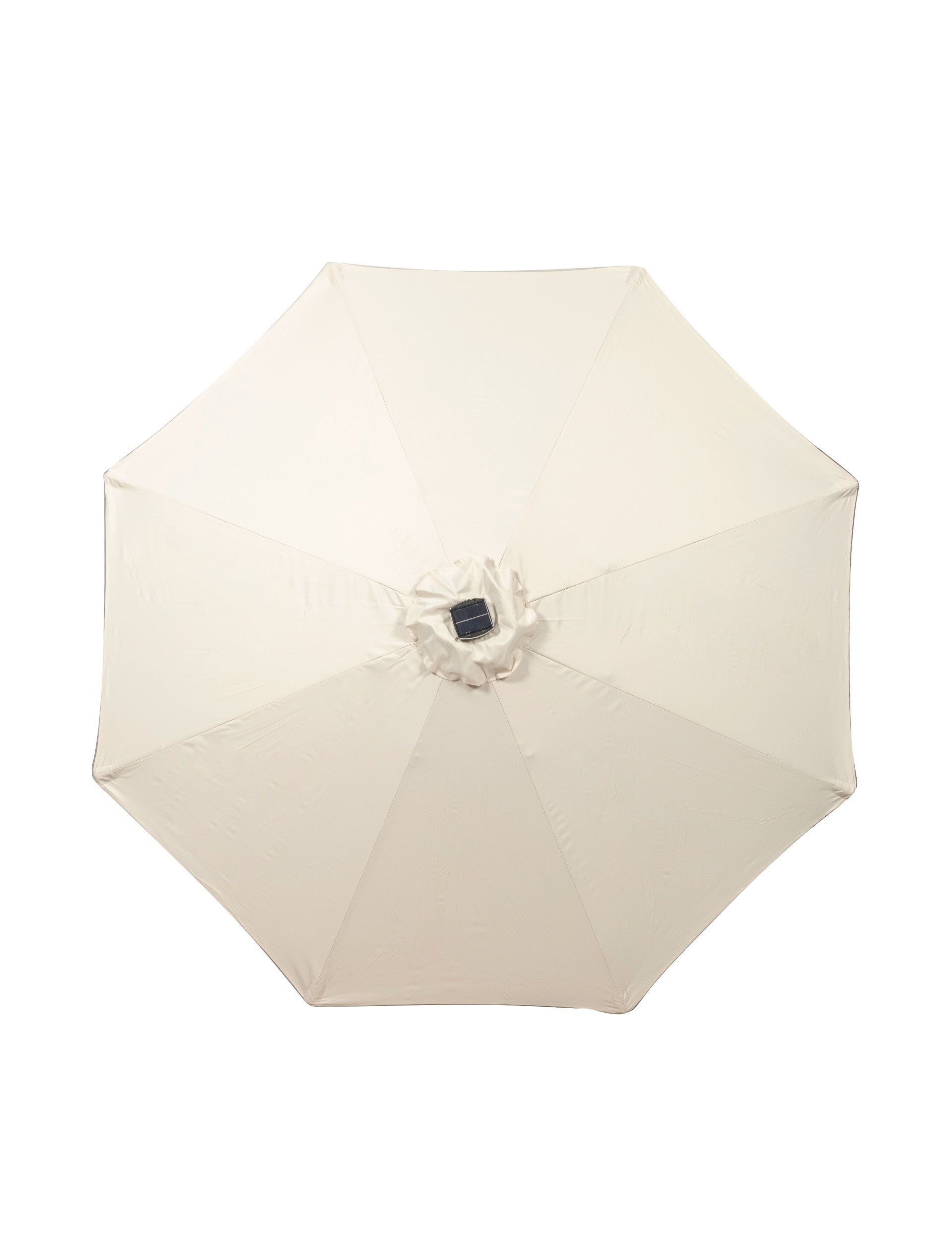 Crank and Tilt LED Strip Parasol - Ivory