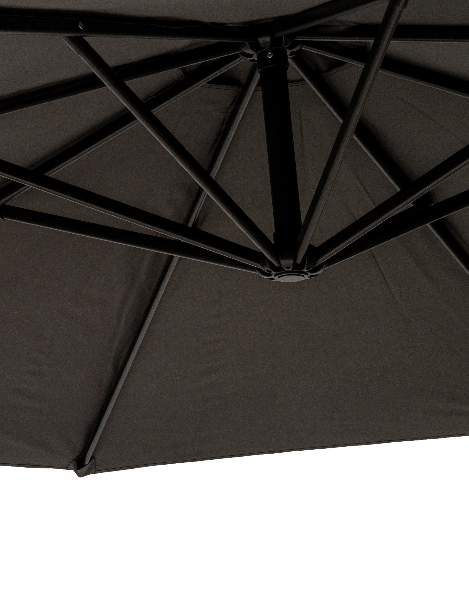 Deluxe Pedal 3M Operated Rotational Cantilever Parasol - Grey