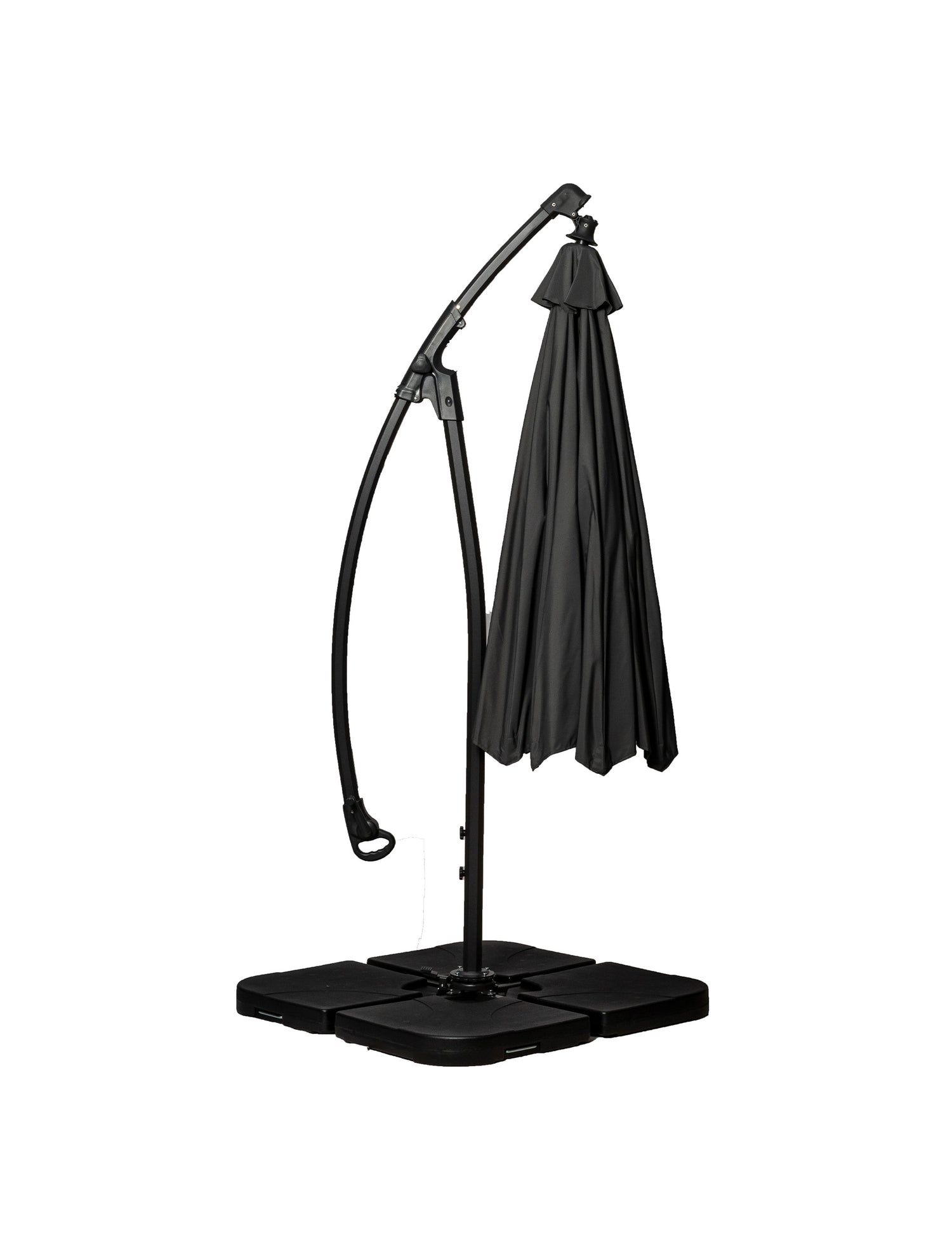 Deluxe Pedal 3M Operated Rotational Cantilever Parasol - Grey