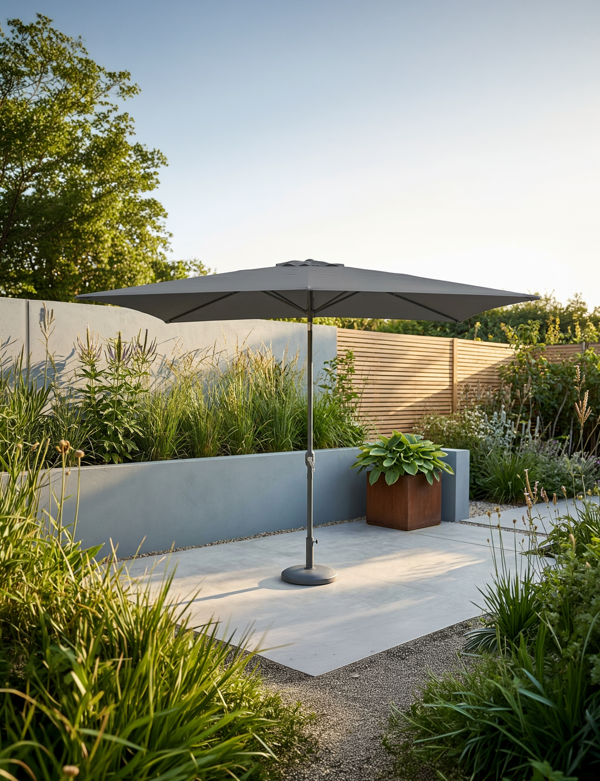 crank and tilt patio umbrella uk Crank and Tilt Rectangular Parasol