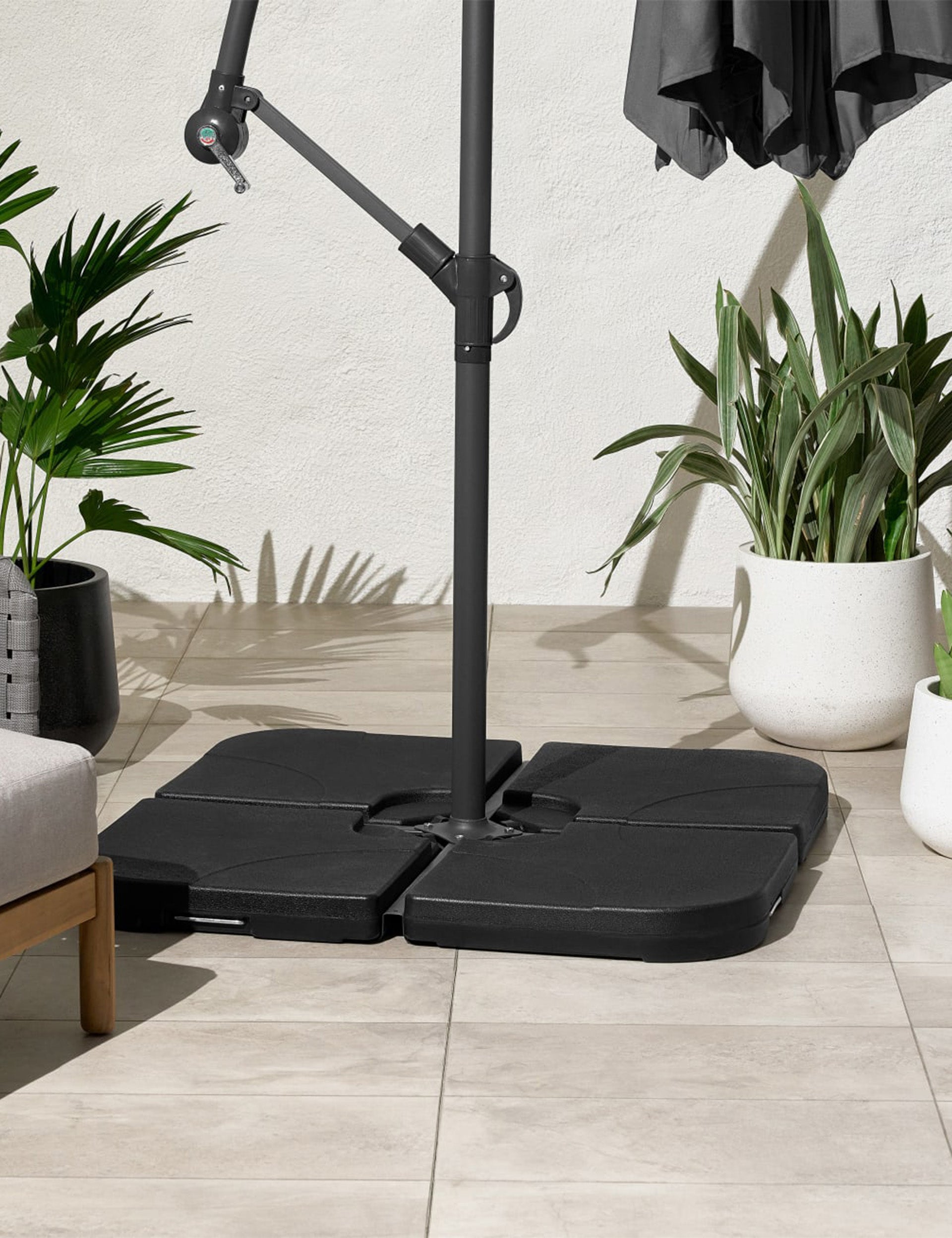 Black parasol base