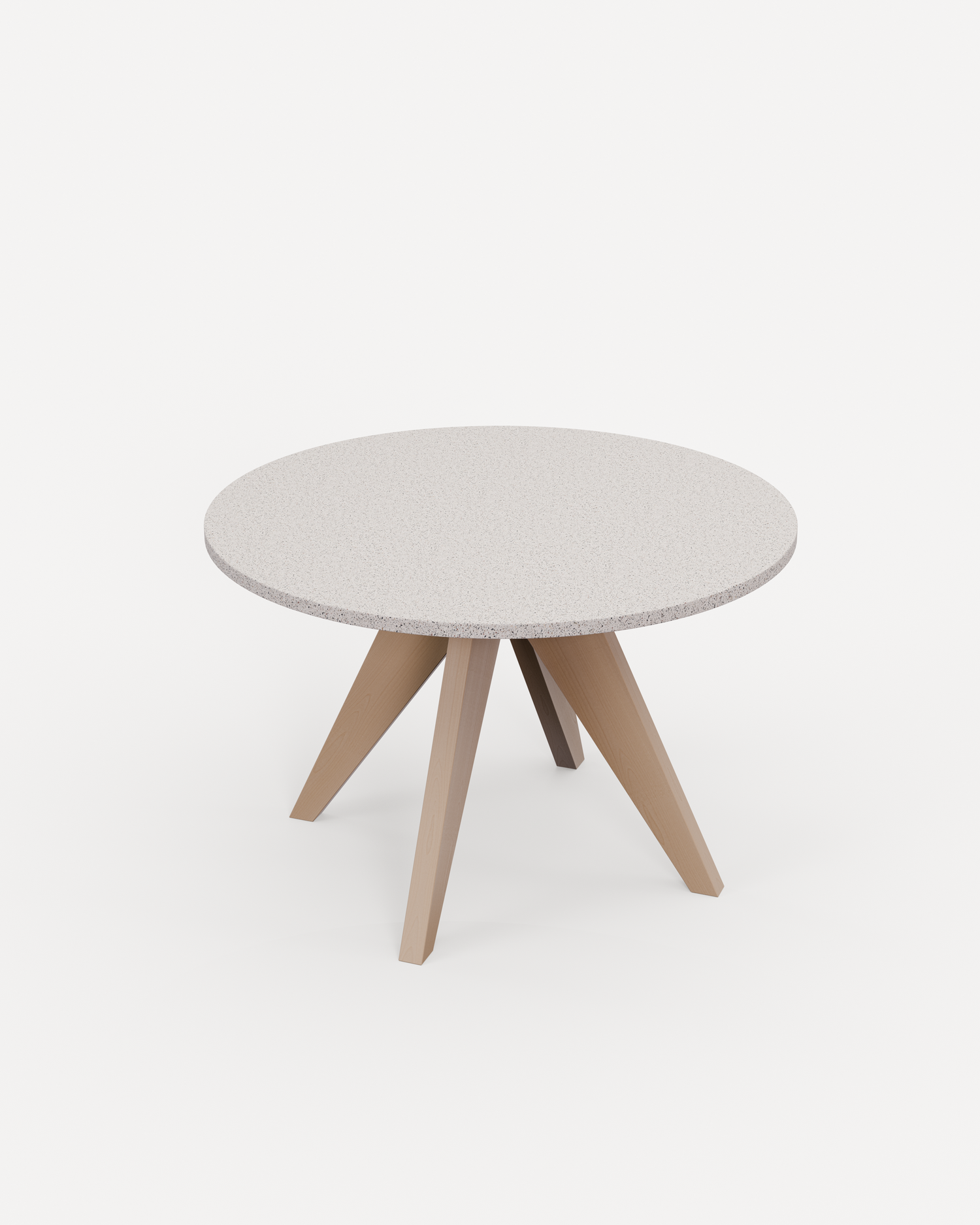 Astral 4 Seater Round Concrete Terrazzo Dining Set with Roma Dining Chairs