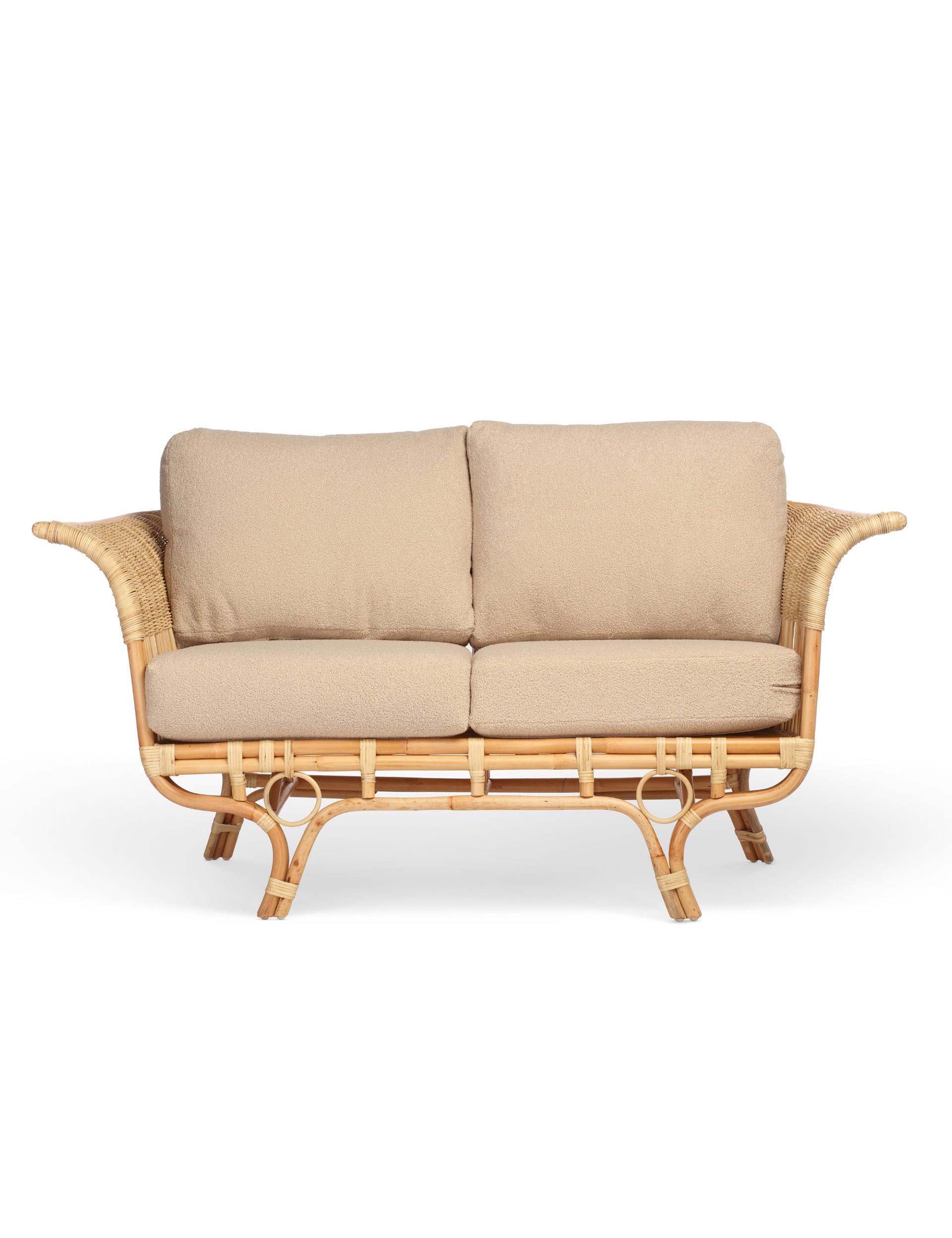 Kyoto 2 Seater Rattan Sofa in Latte