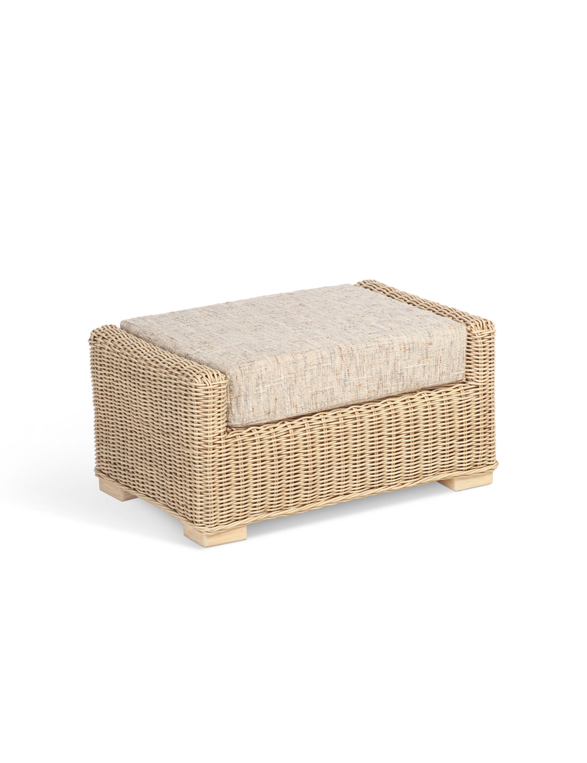 Santorini Blush Footstool with Hidden Storage