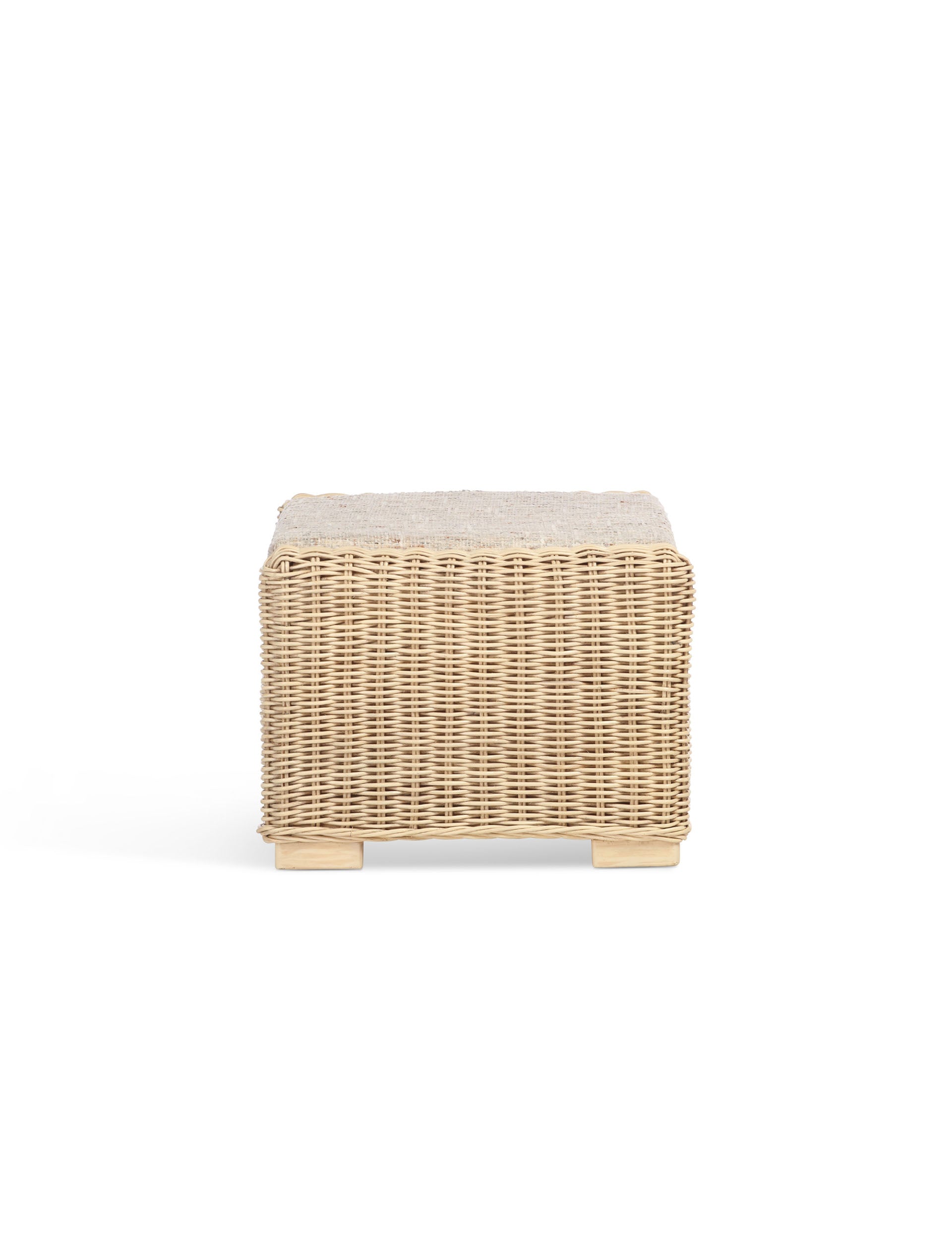 Santorini Blush Footstool with Hidden Storage