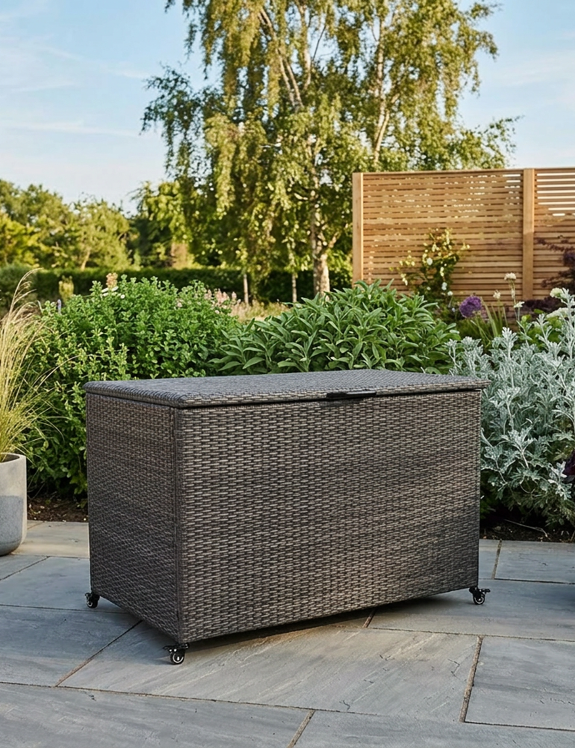 Charcoal Weave 645L KD Cushion Storage Box – Royalcraft