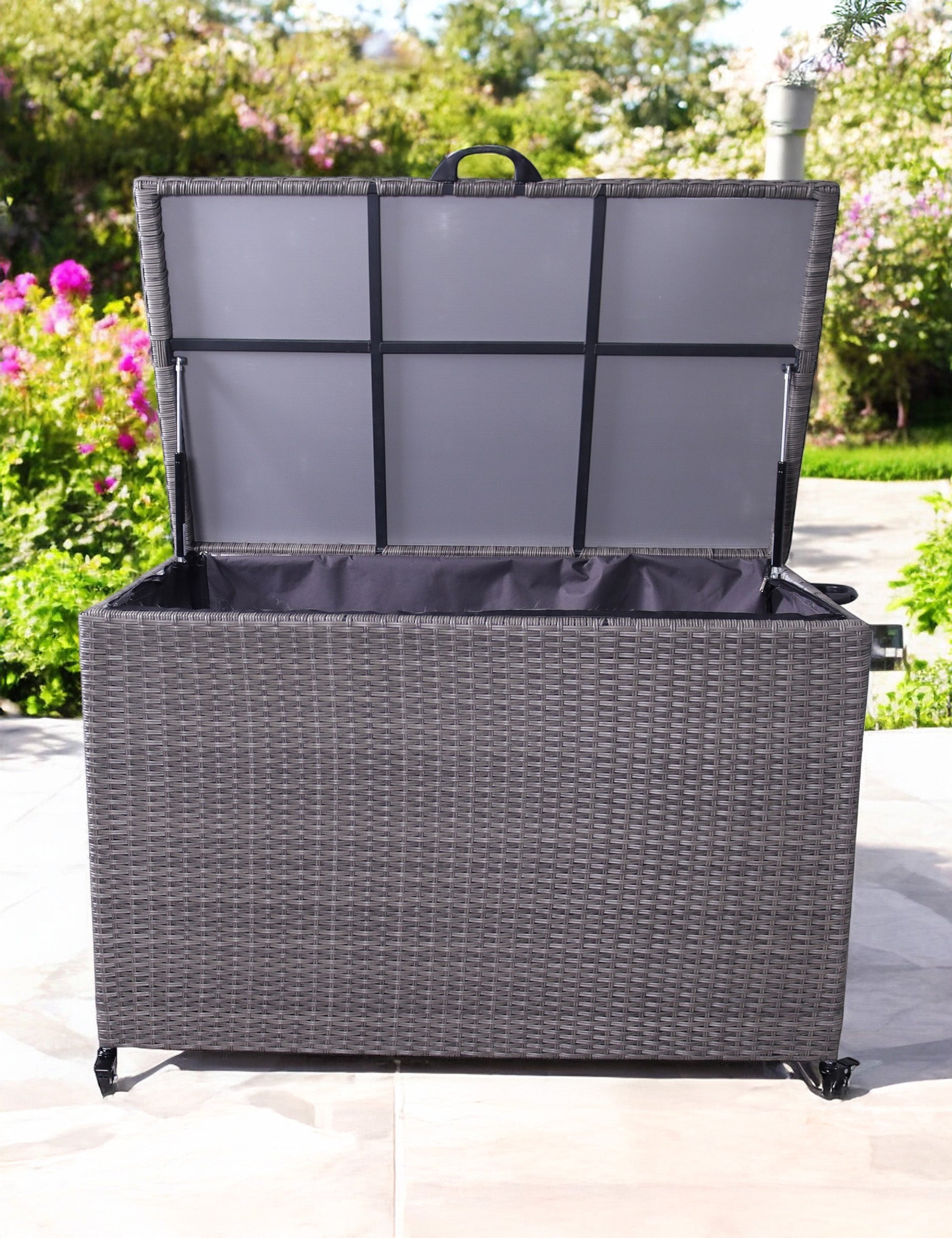 Charcoal Weave 526l KD Cushion Storage Box