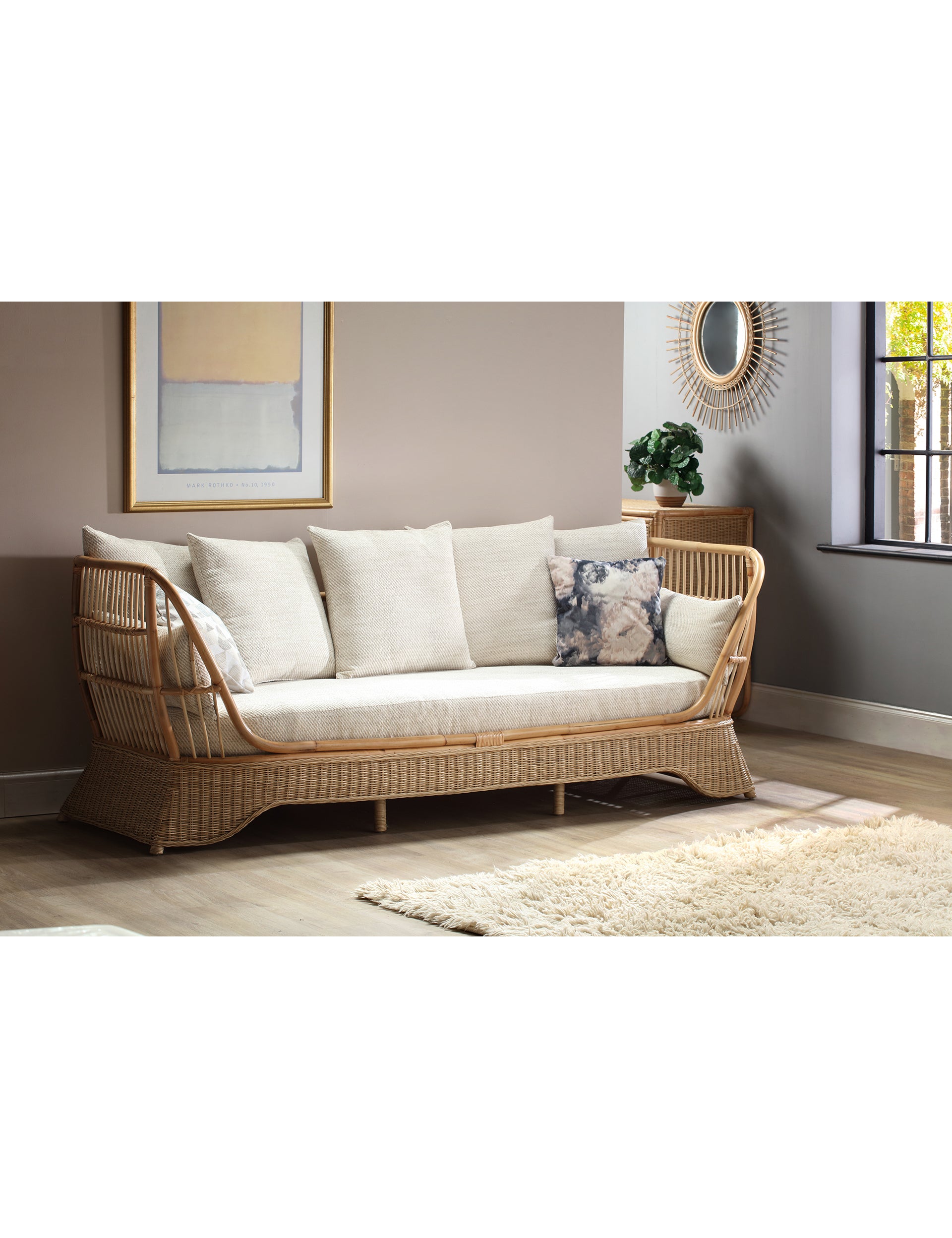Natural Jaipur Rattan Day Bed