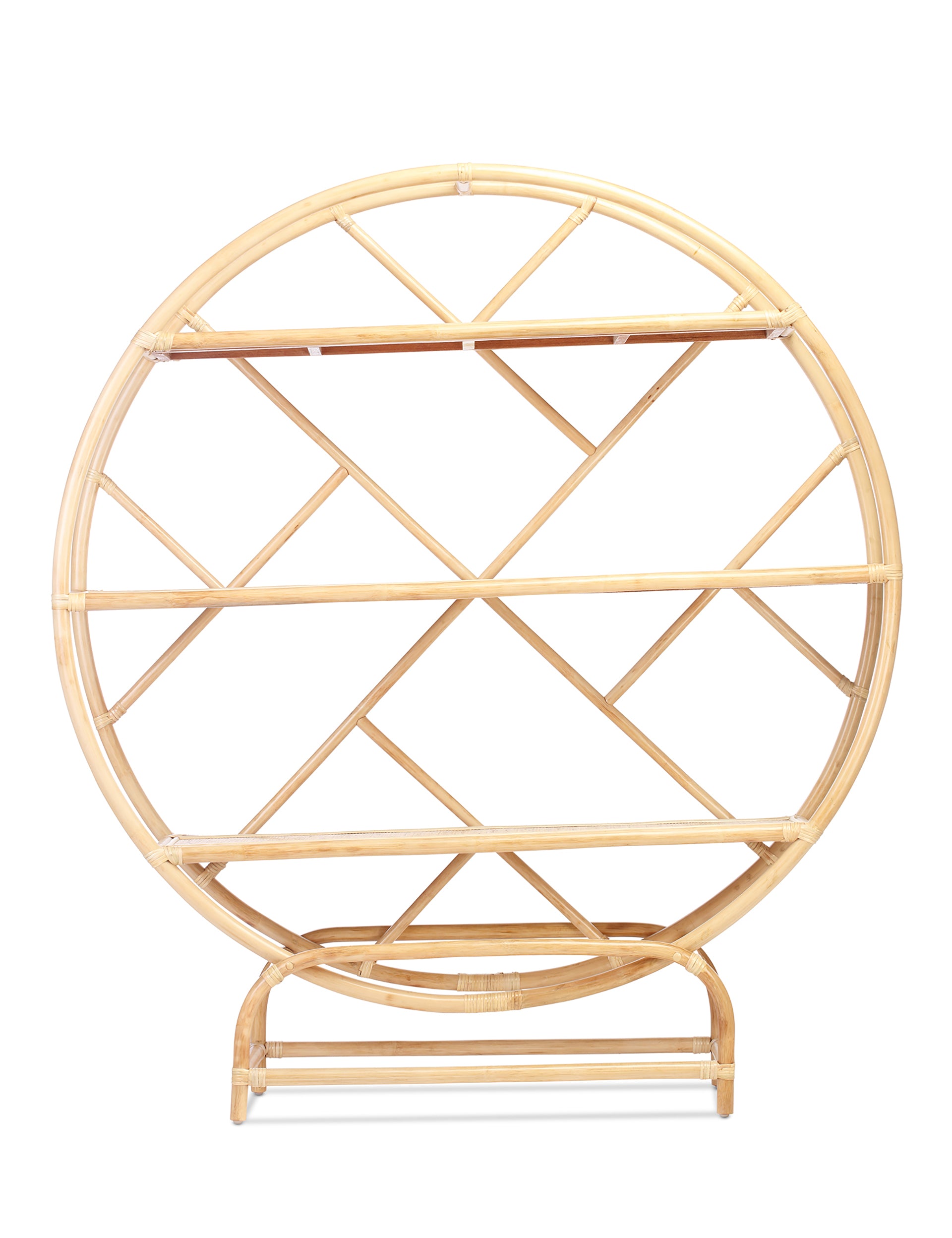 Large Verona Natural Rattan Etagere