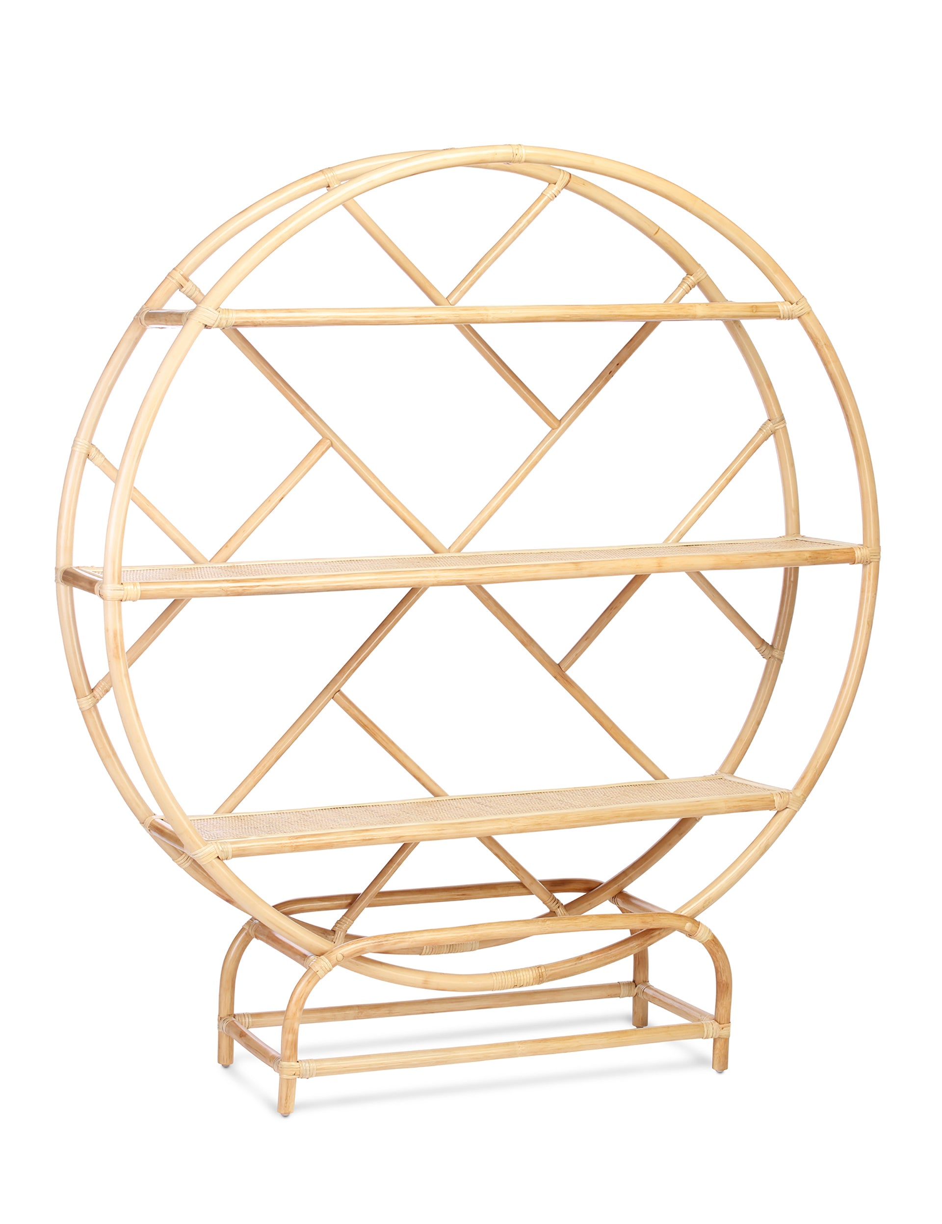 Large Verona Natural Rattan Etagere