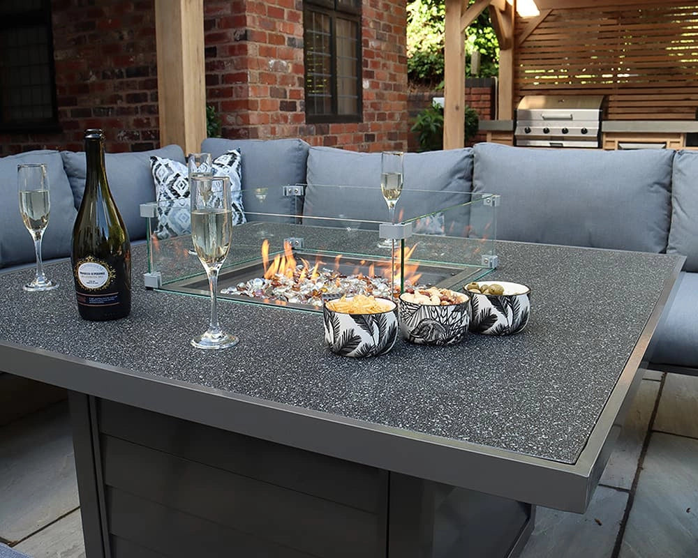 Grey Square Mayfair Firepit Table ONLY