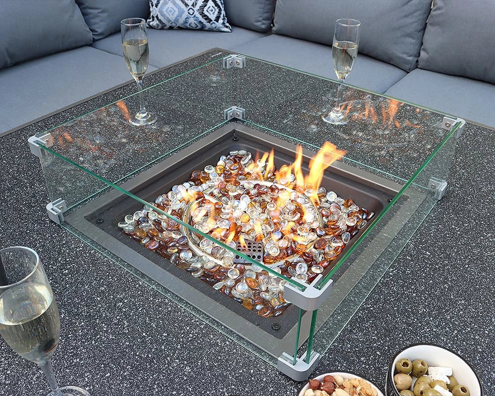 Grey Square Mayfair Firepit Table ONLY