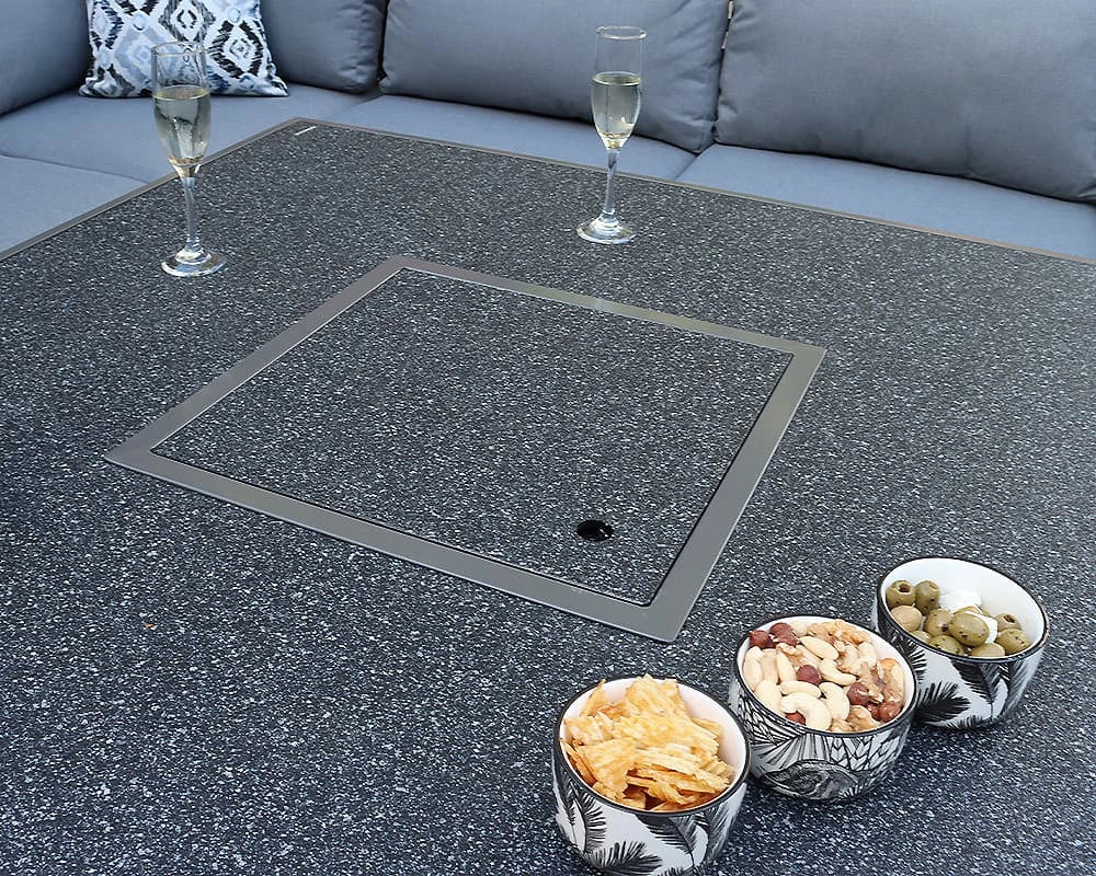 Grey Square Mayfair Firepit Table ONLY