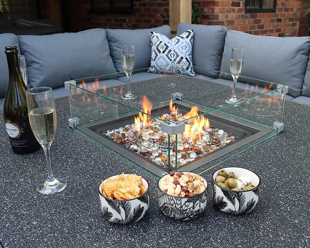 Grey Square Mayfair Firepit Table ONLY