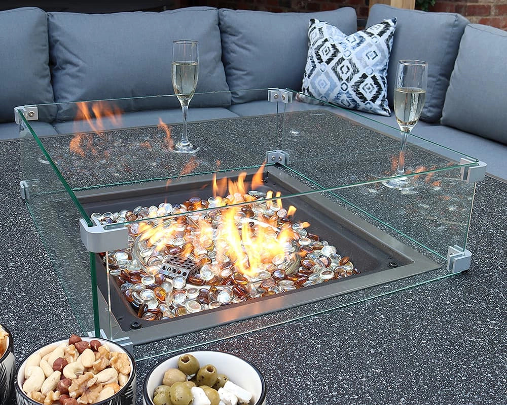 Grey Square Mayfair Firepit Table ONLY