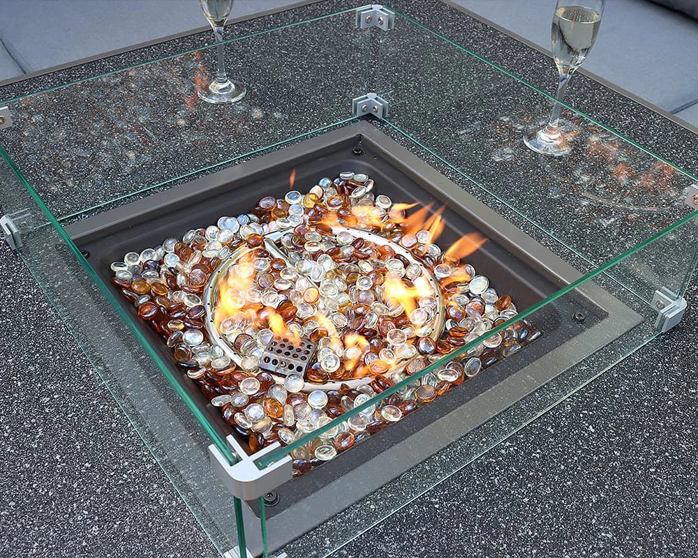 Grey Square Mayfair Firepit Table ONLY