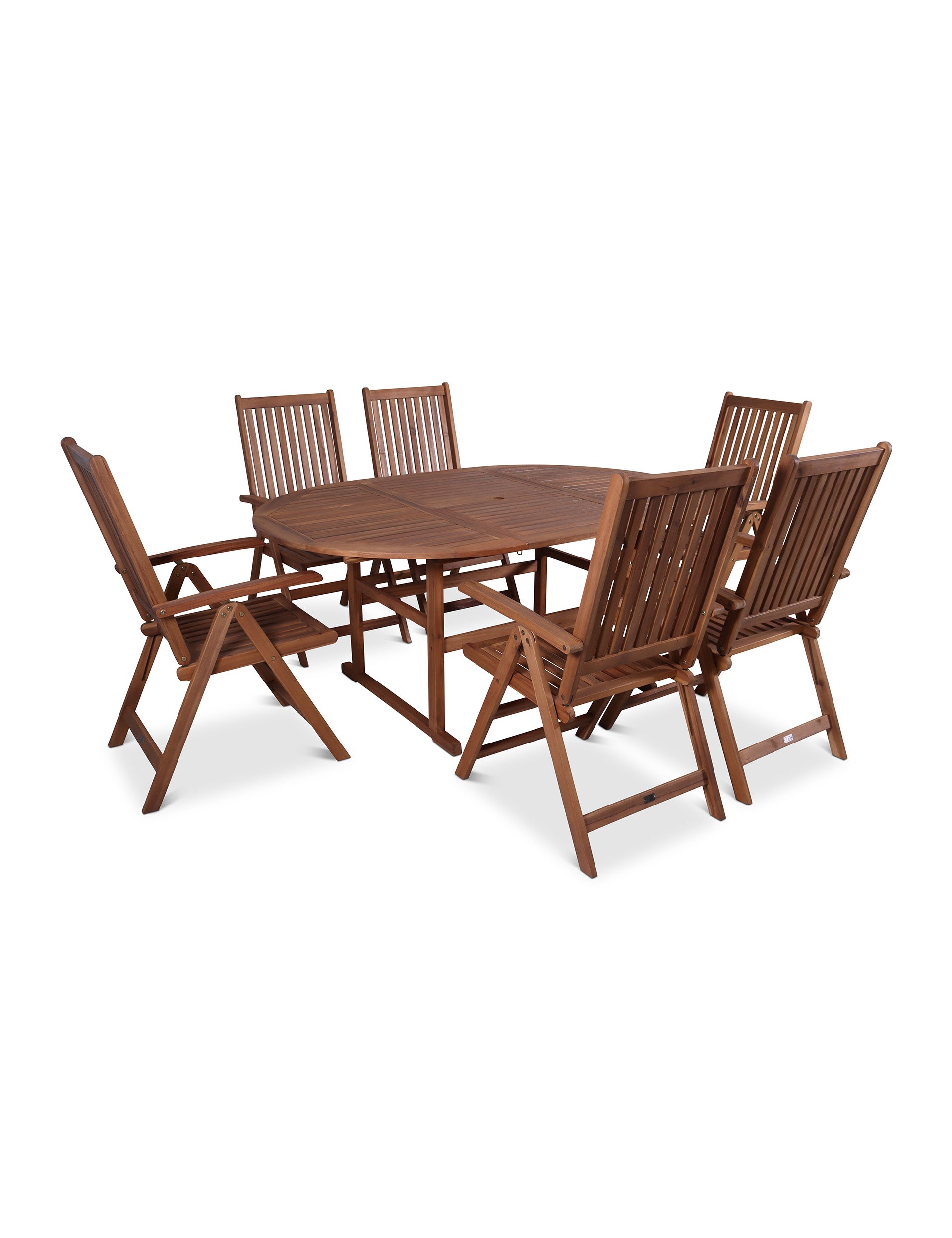 Turnbury 6 Seater Manhattan Recliner Round Extending Dining Set