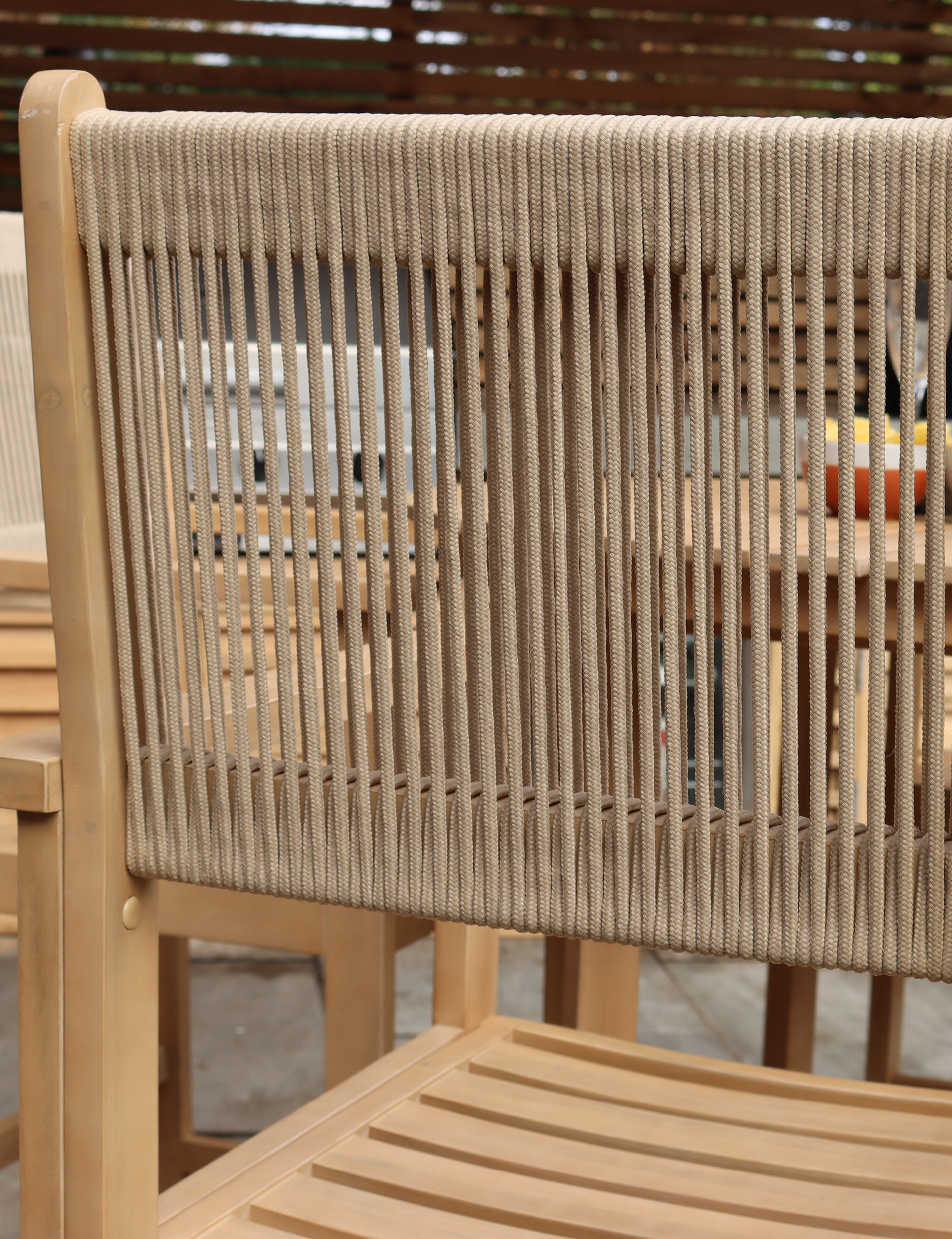 Roma 100cm Round Sunray High Bar Table with 4 Roma Rope Bar Stools