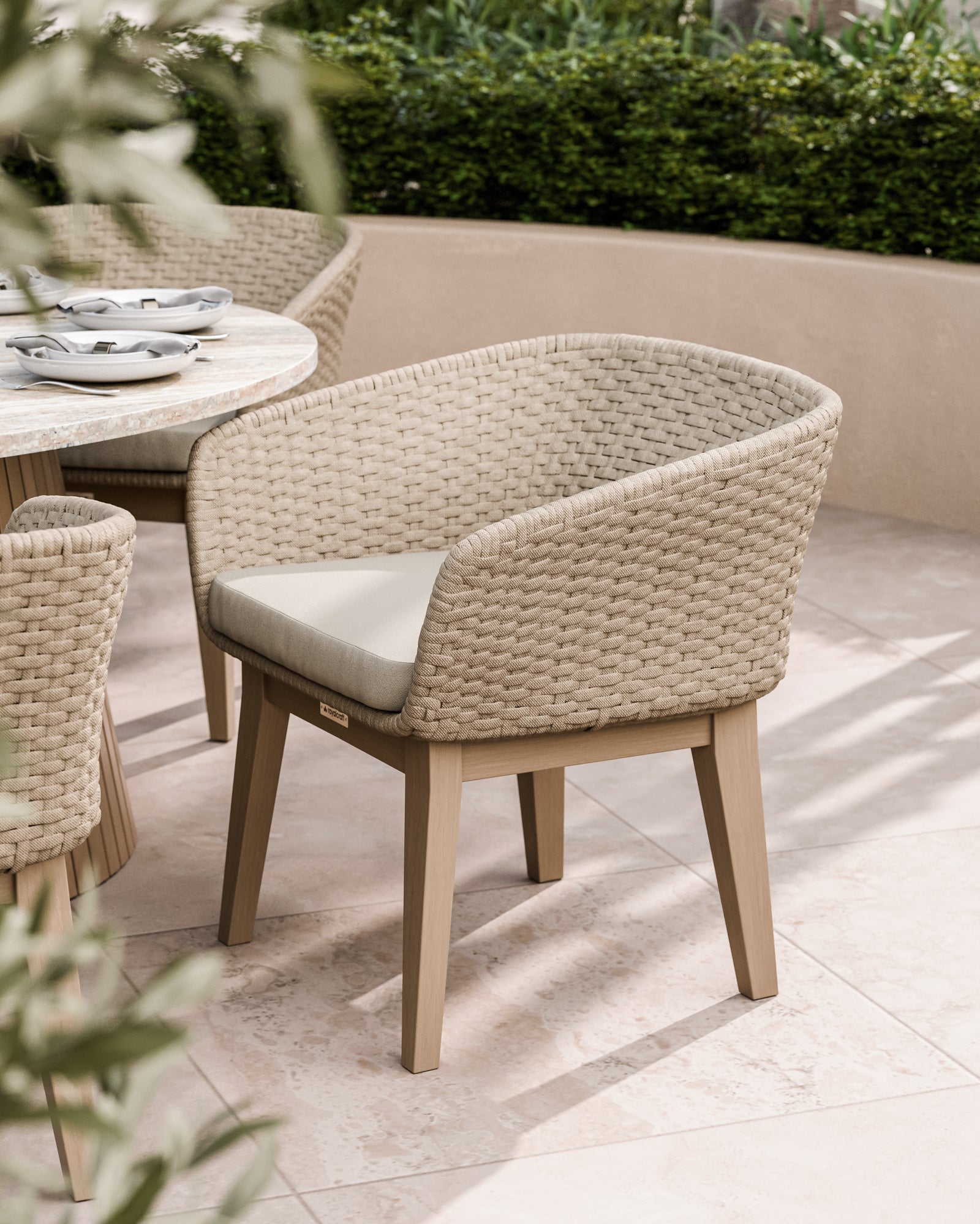 Jupiter 6 Seater Ellipse D Conical Dining Set with Eden Dawn Dining Chairs