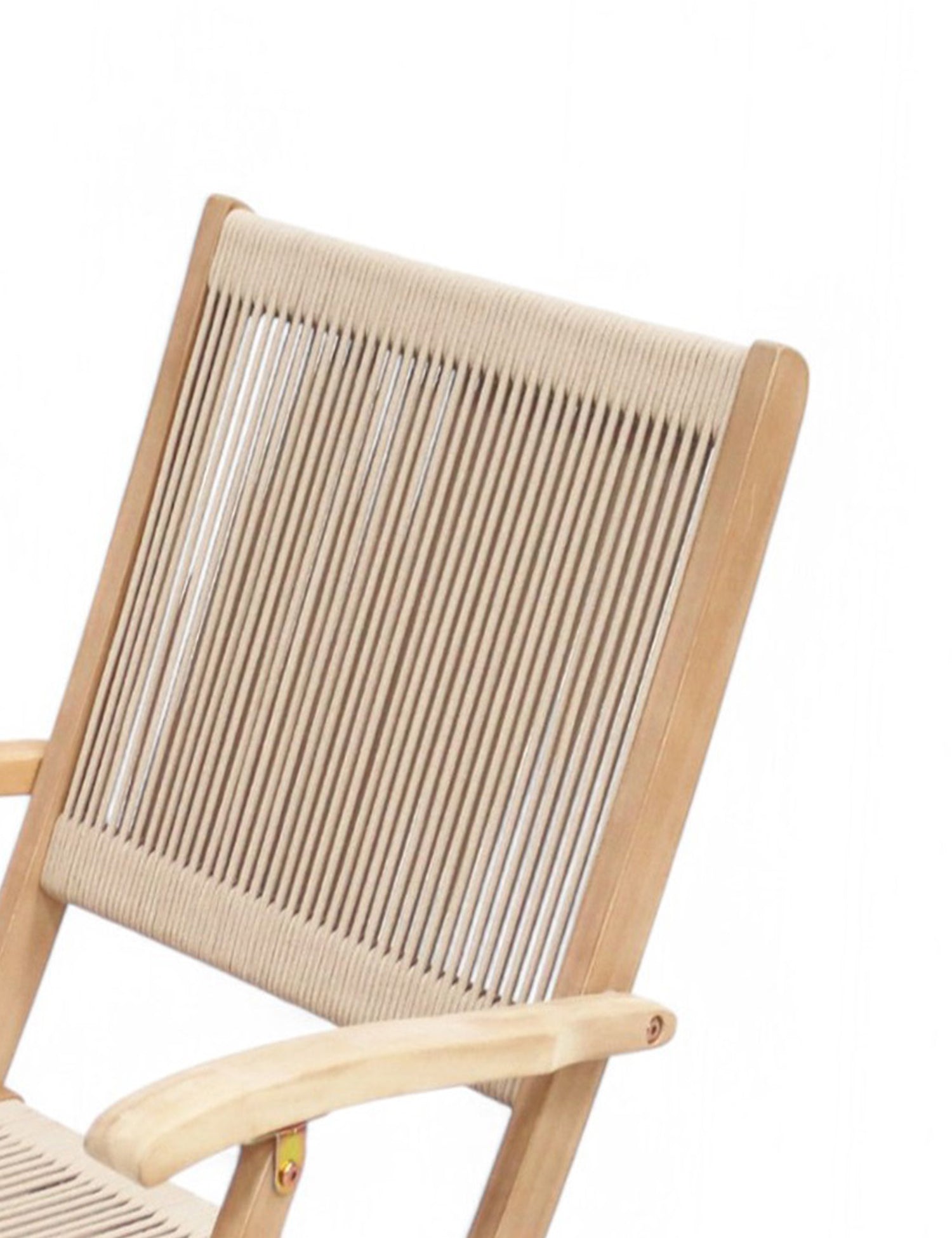 London 2 Seater Square Folding Bistro Set with London Rope Folding Armchairs
