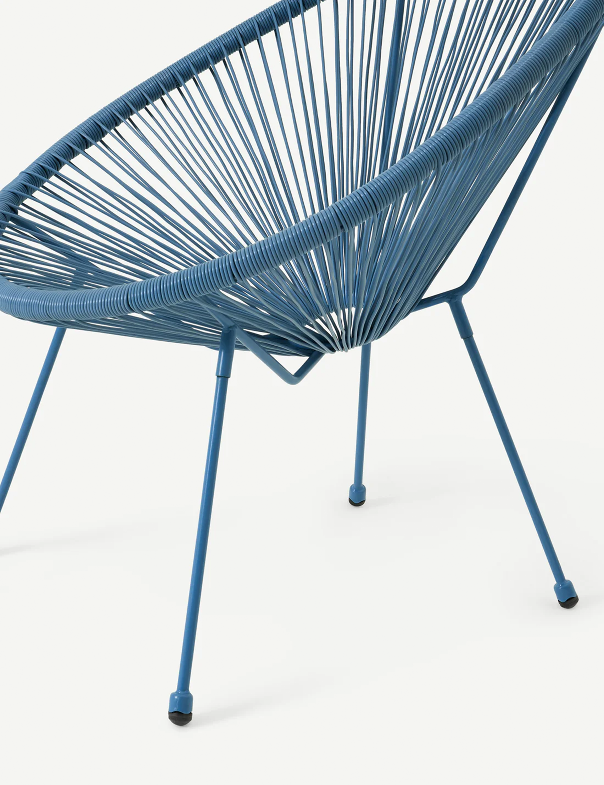 Monaco 2 Seater Egg Chair Bistro Set - Light Blue