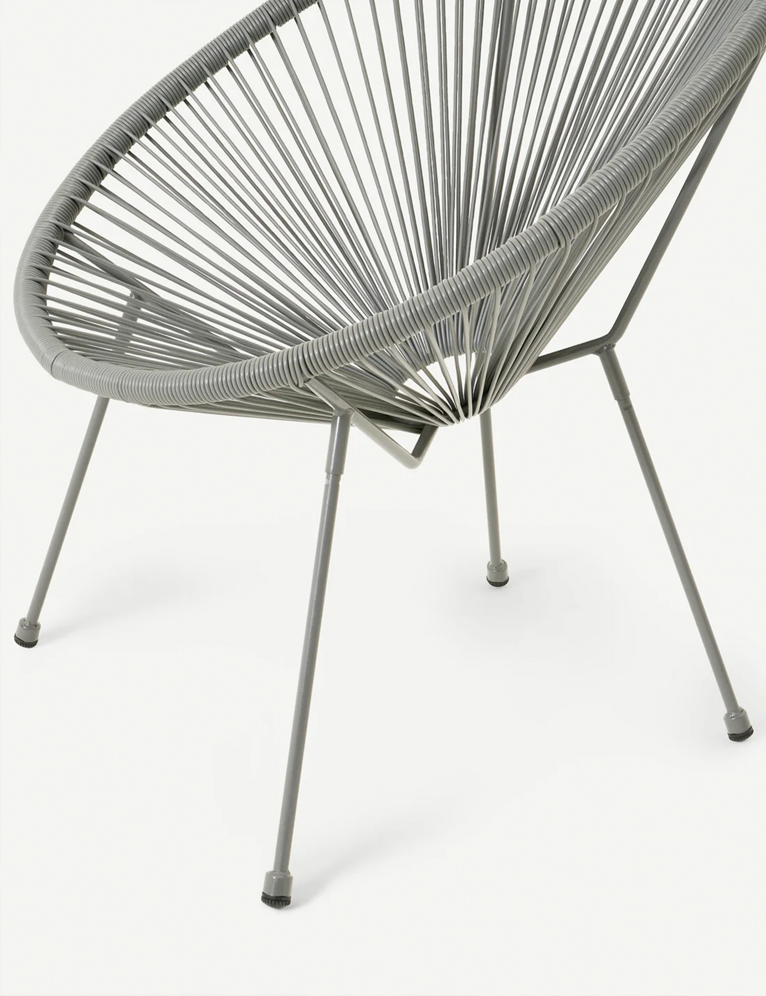 Monaco 2 Seater Egg Chair Bistro Set - Grey