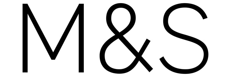 M&S logo in bold black text with ampersand on white background