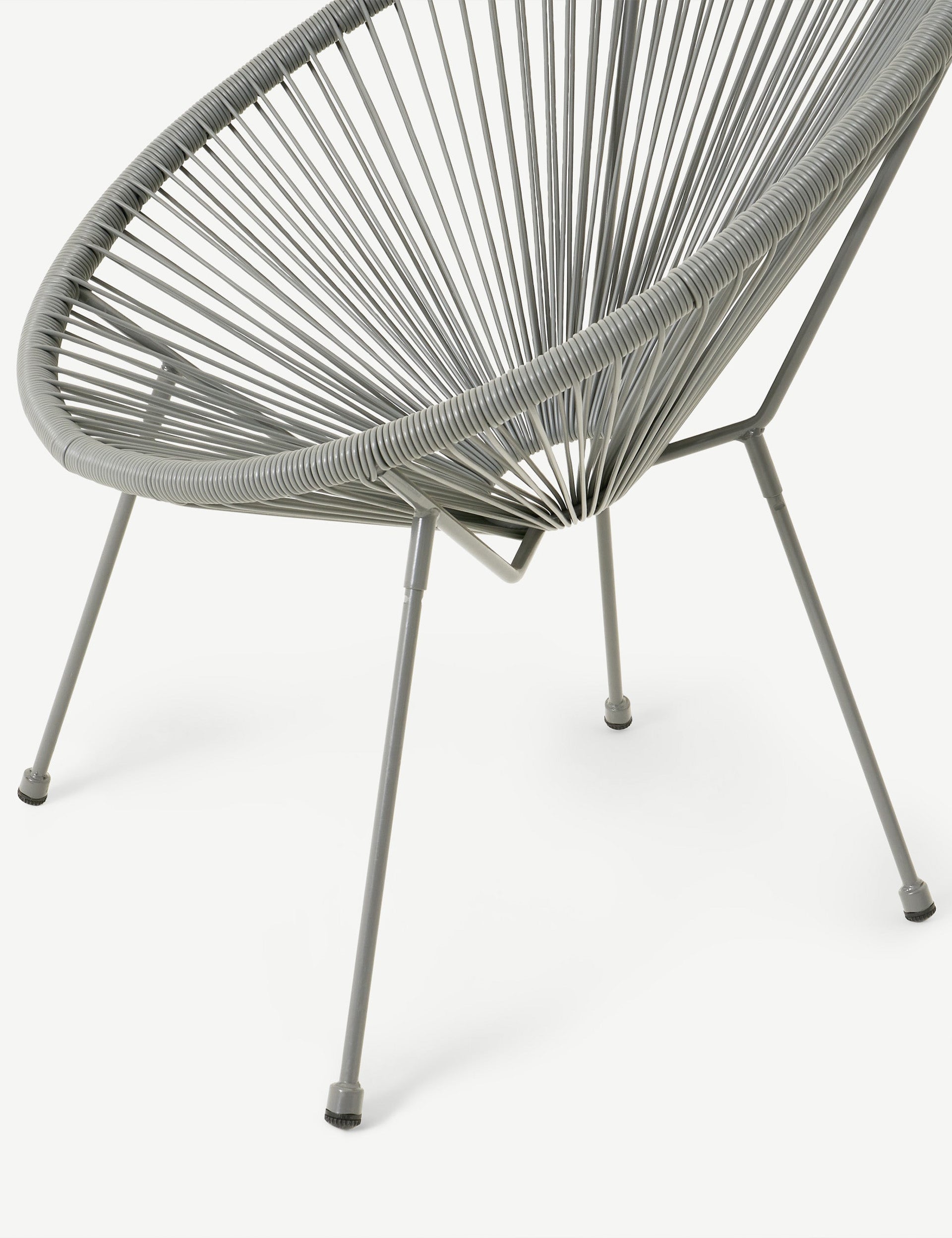 Monaco 2 Seater Egg Chair Bistro Set - Grey