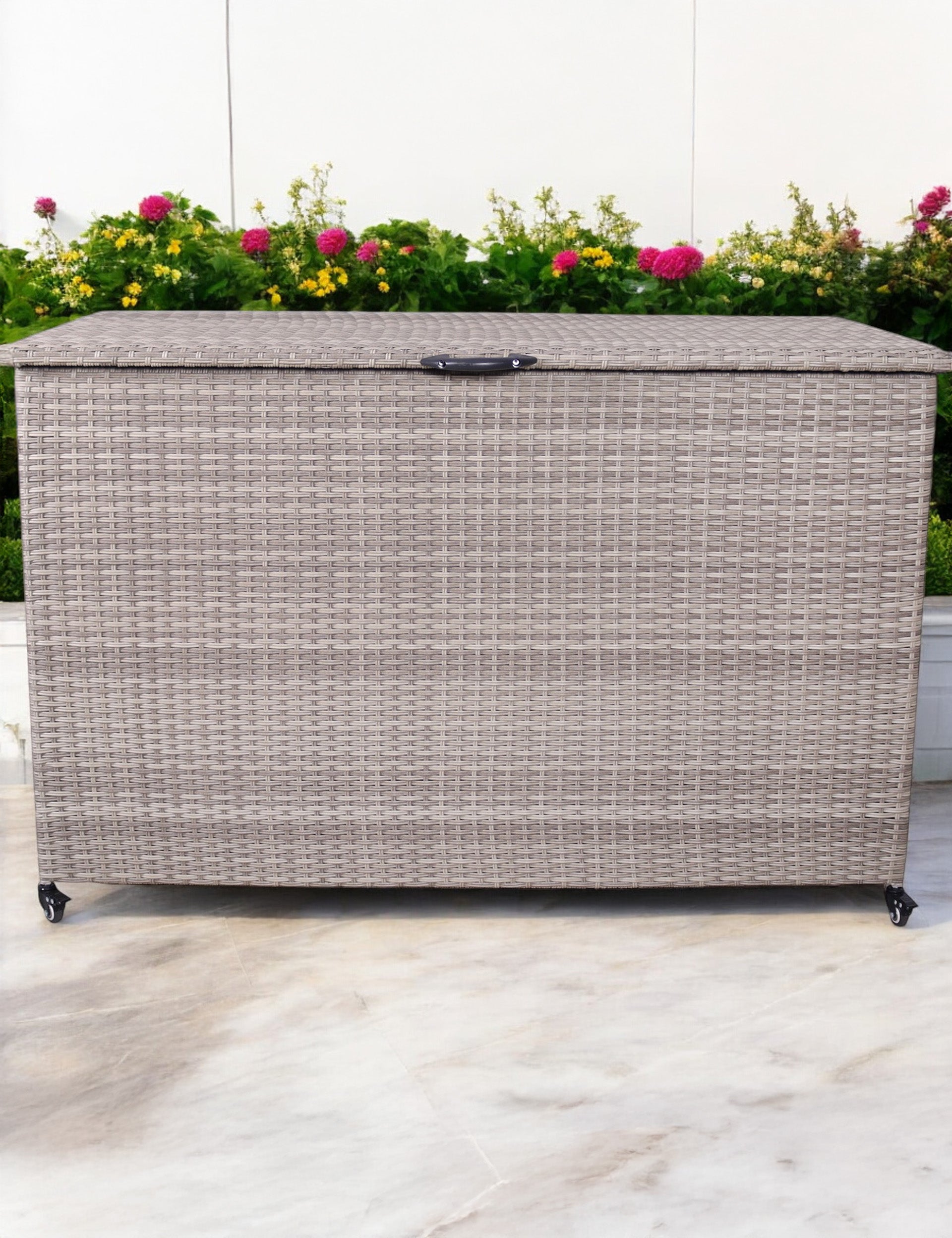 Natural Weave 510l KD Cushion Storage Box