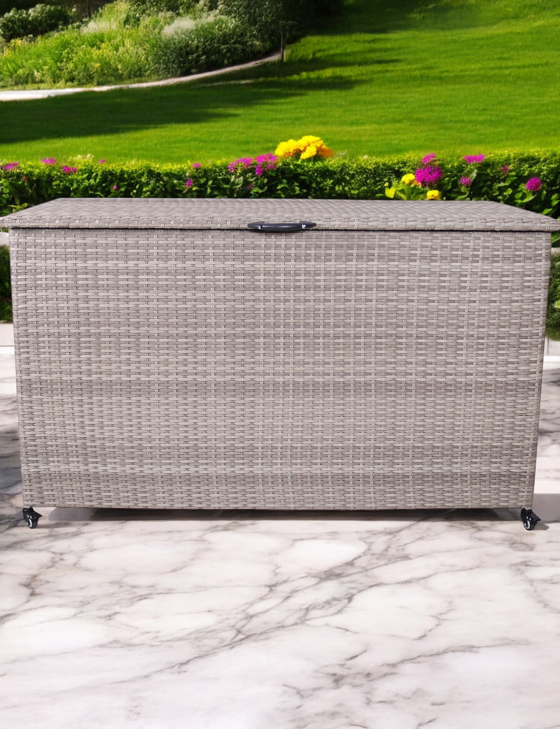 Natural Weave 645l KD Cushion Storage Box
