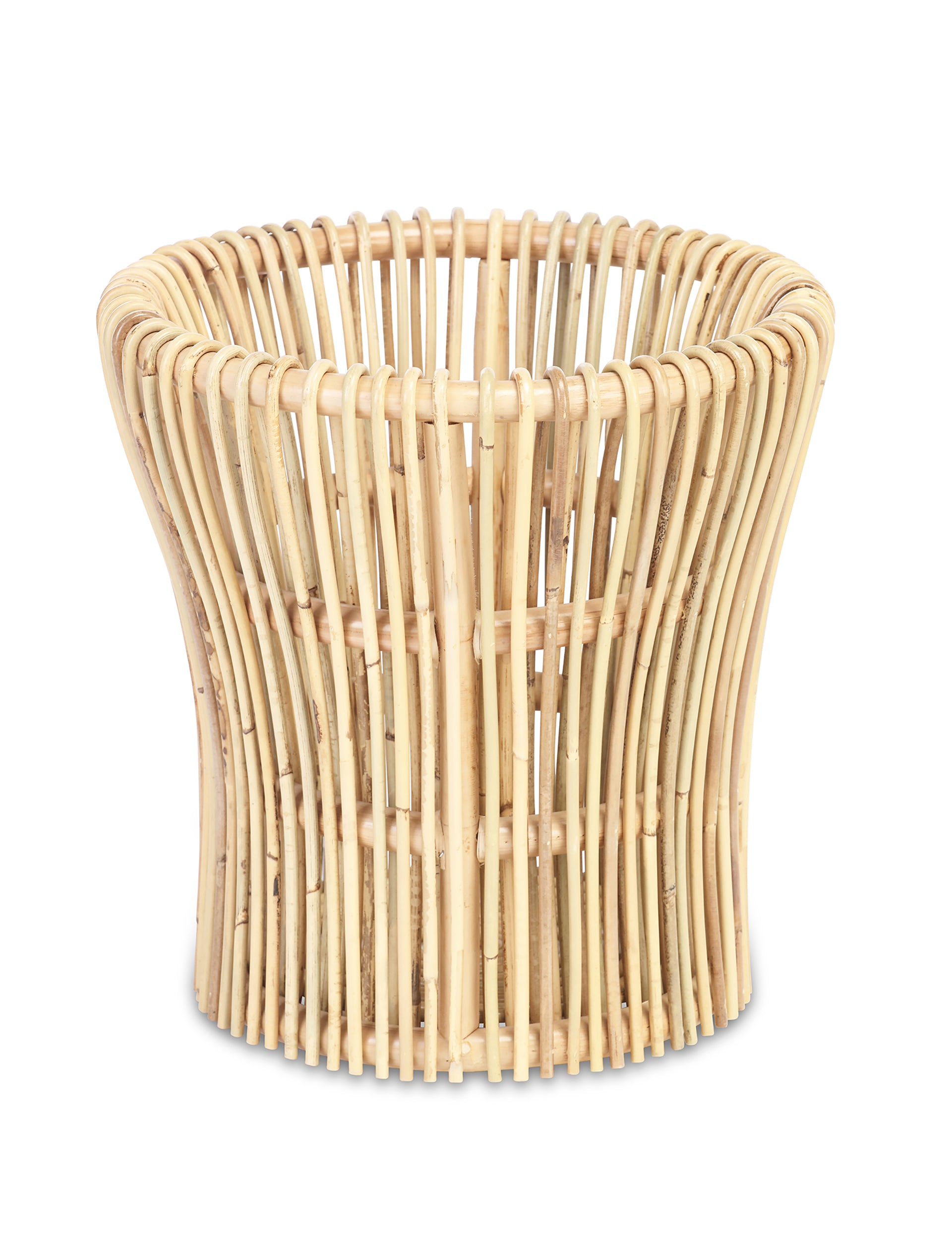 Set of 2 Natural Rattan Plant Baskets