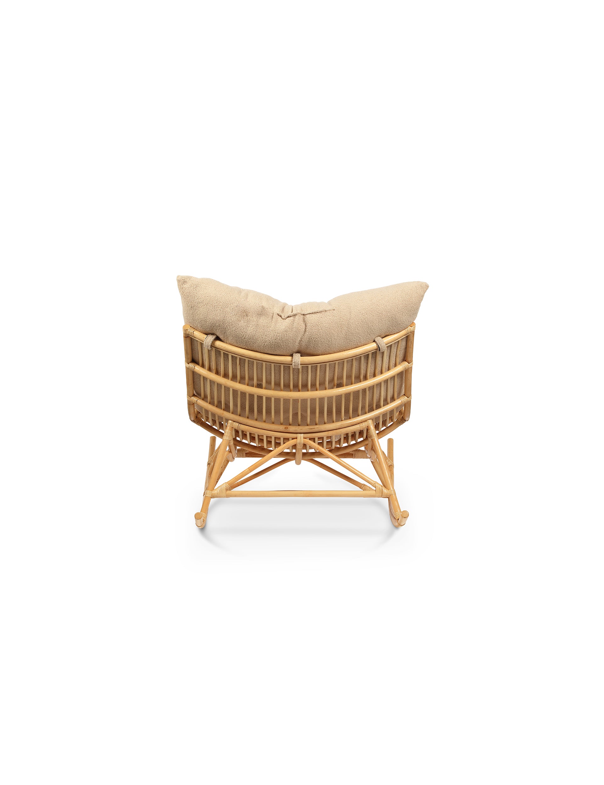 York Rattan Papasan Rocking Chair - Square Shape Cushion