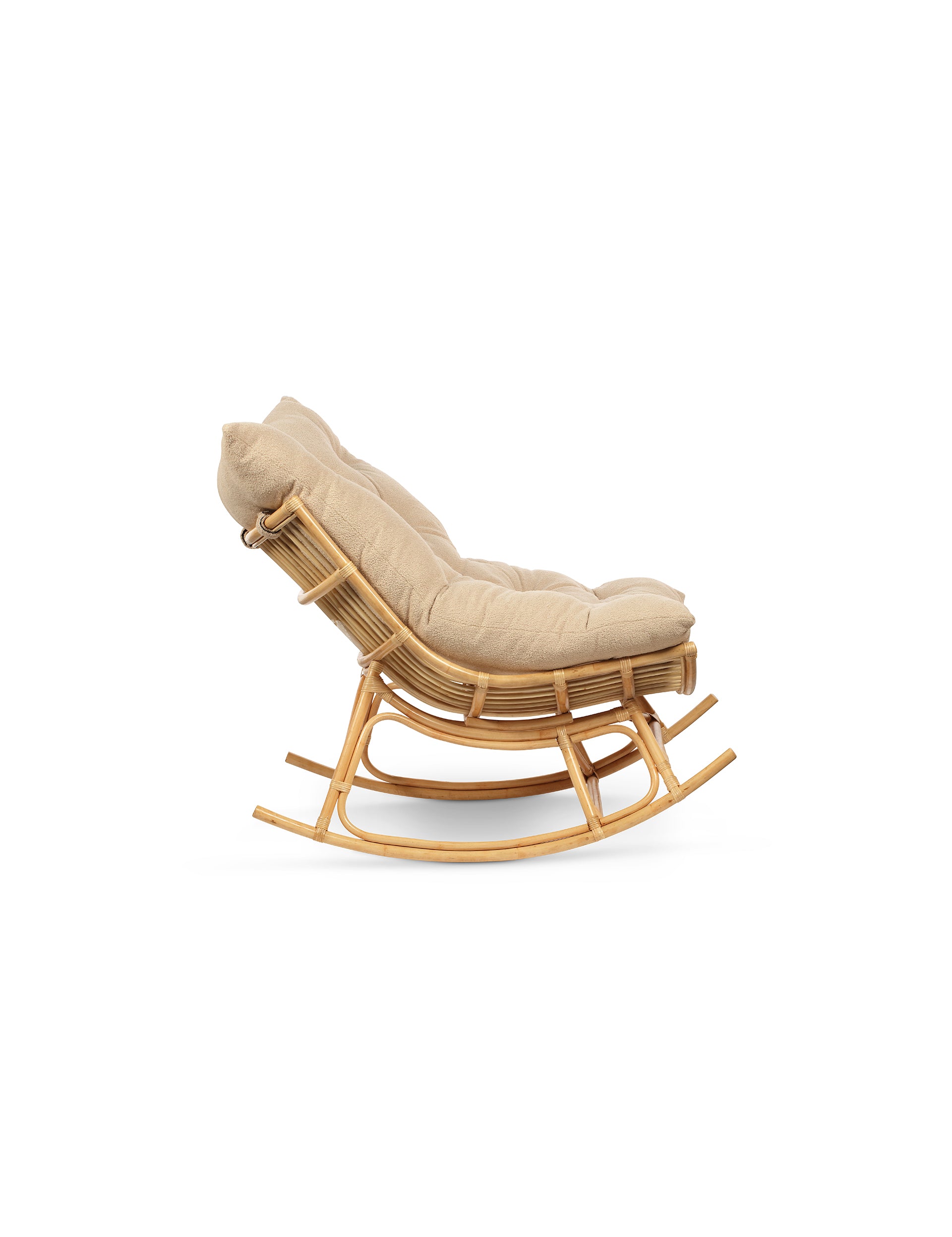 York Rattan Papasan Rocking Chair - Square Shape Cushion