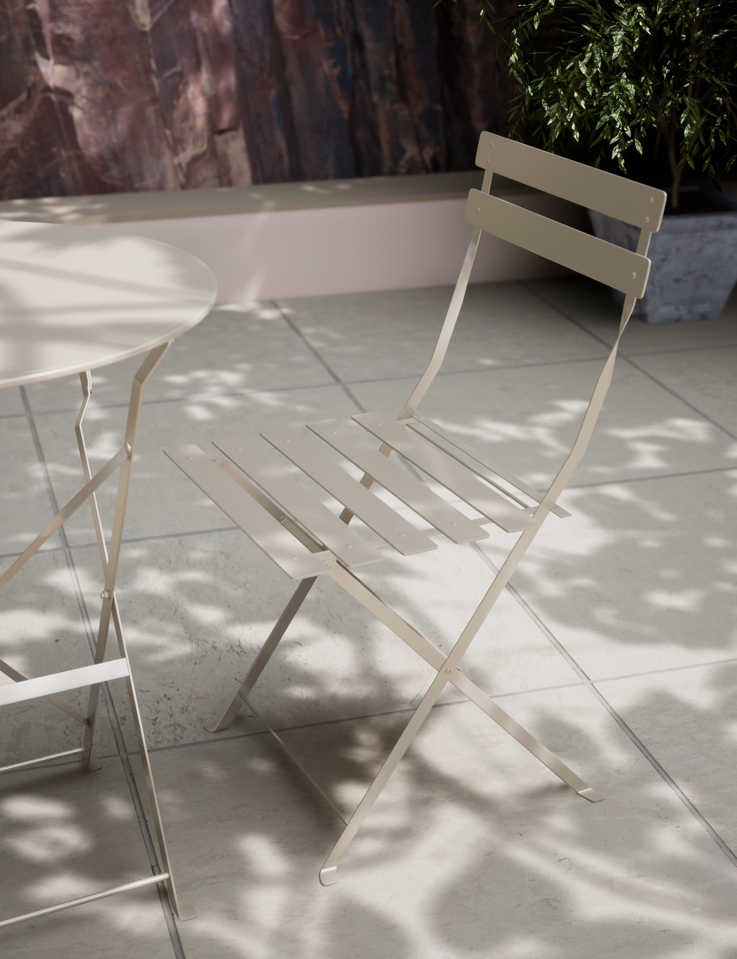 Padstow Folding Bistro Set Champagne