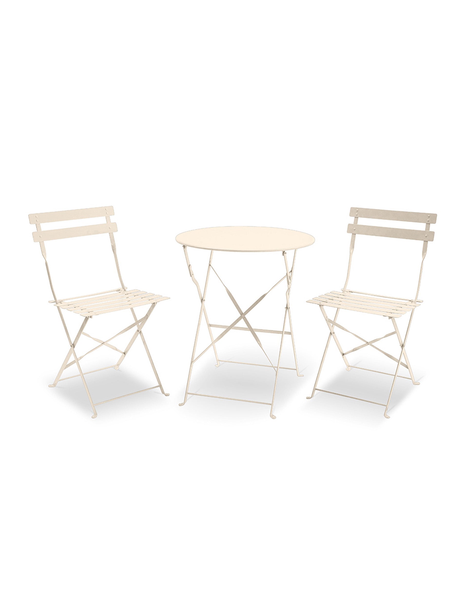 Padstow Folding Bistro Set Champagne