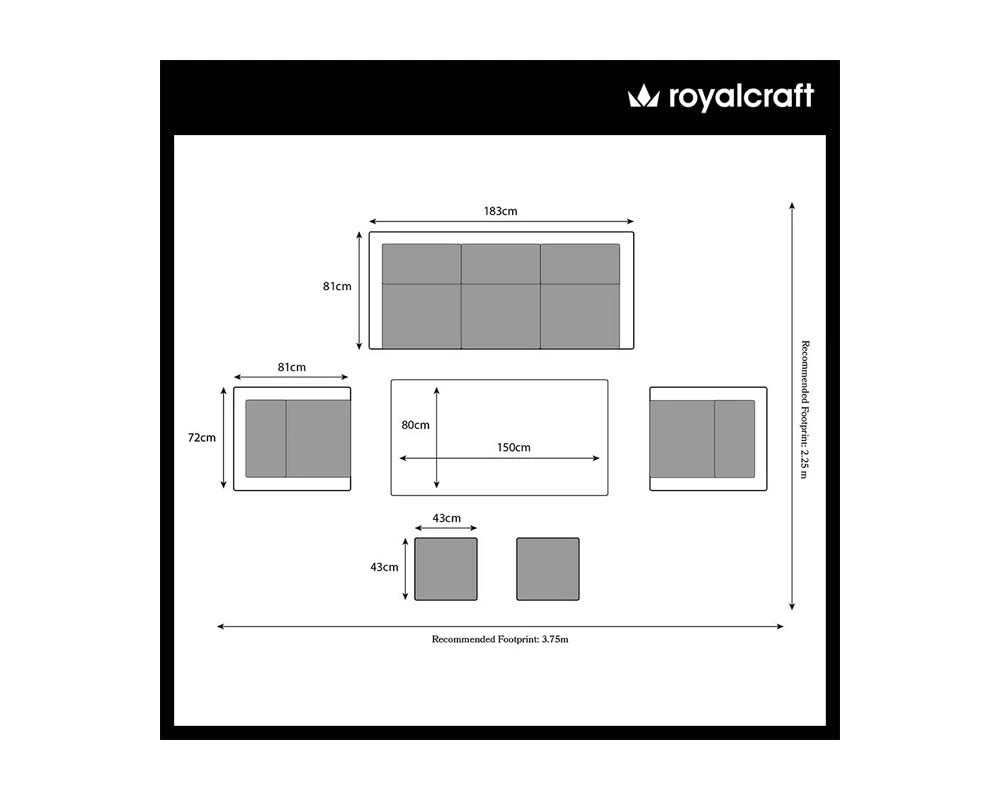 Paris 7 Seater Deluxe Sofa Dining Set