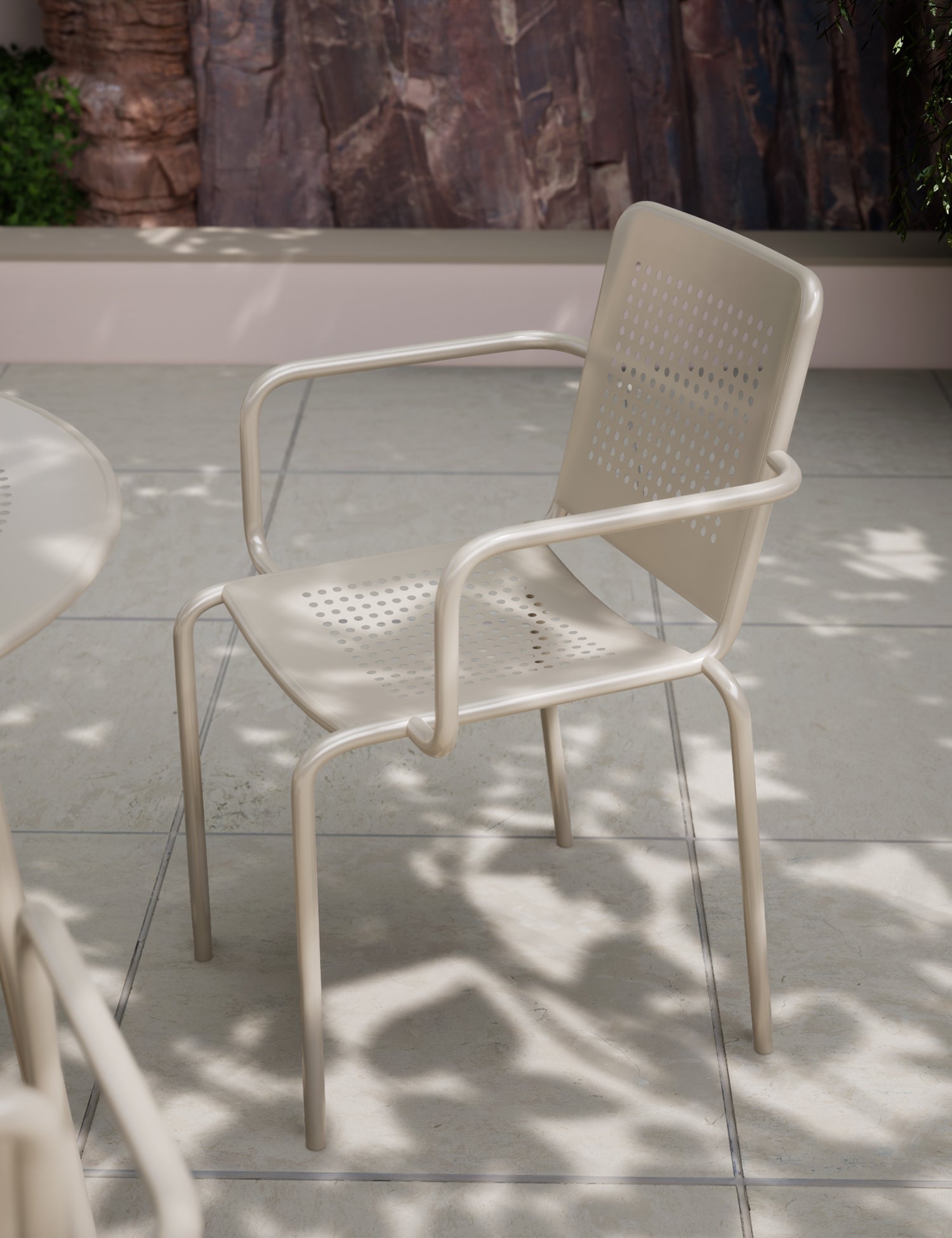 Porto 4 Seater Round Dining Set in Champagne