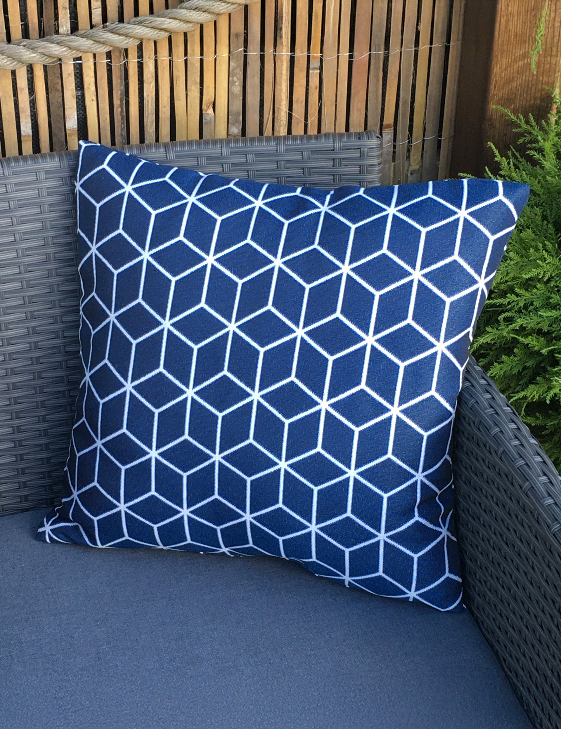 Geometric Scatter Cushion (Pack of 2) - Blue