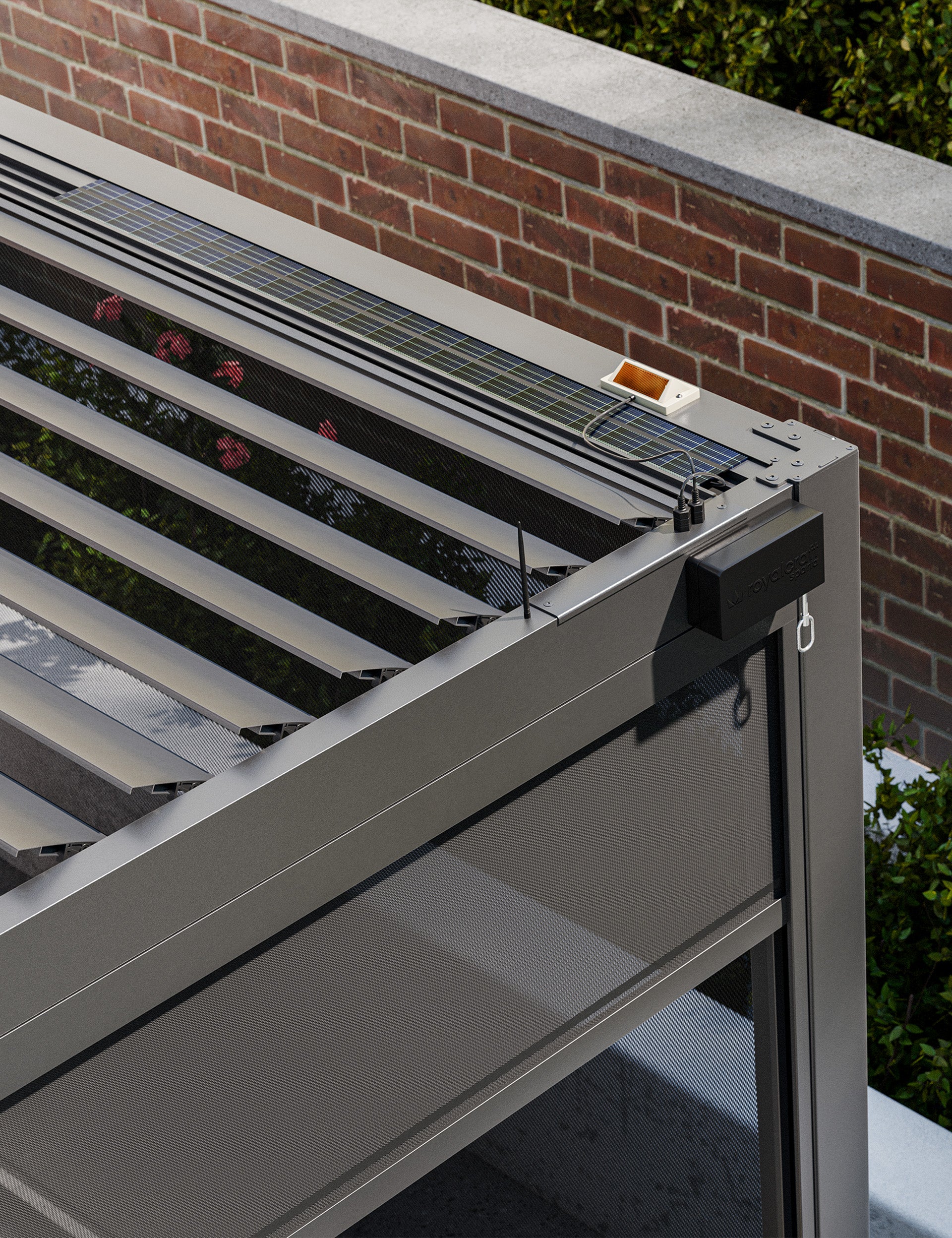 Sparta Solar Pergola With Manual Side Blinds 4x3m