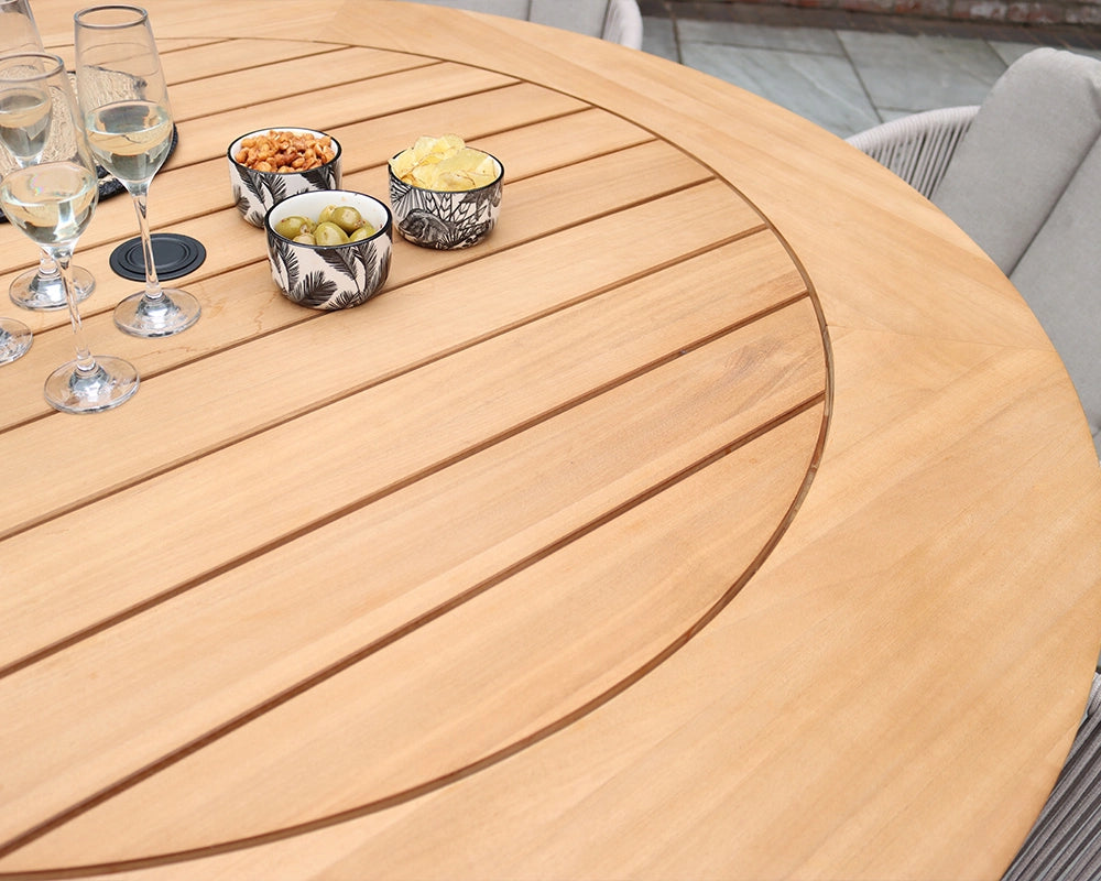 Tuscany 6 Seater Dining Set - Bali Sandstone Chairs