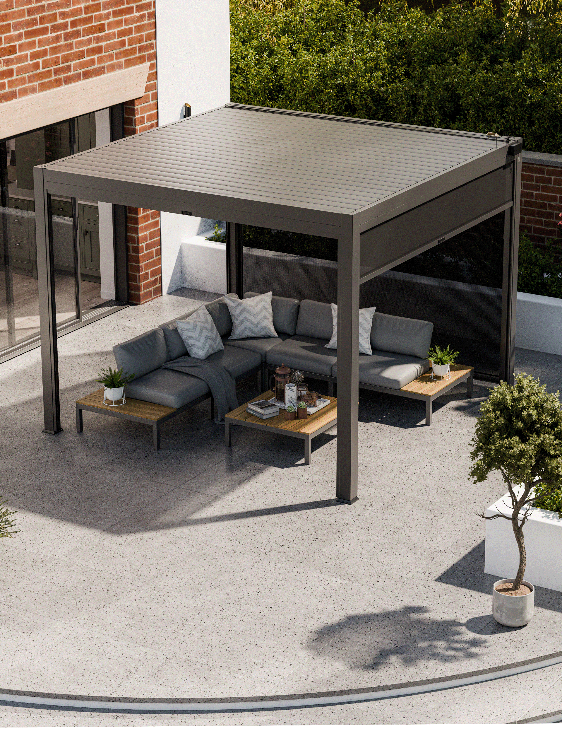 Sparta Solar Pergola Frame Only 3x3m