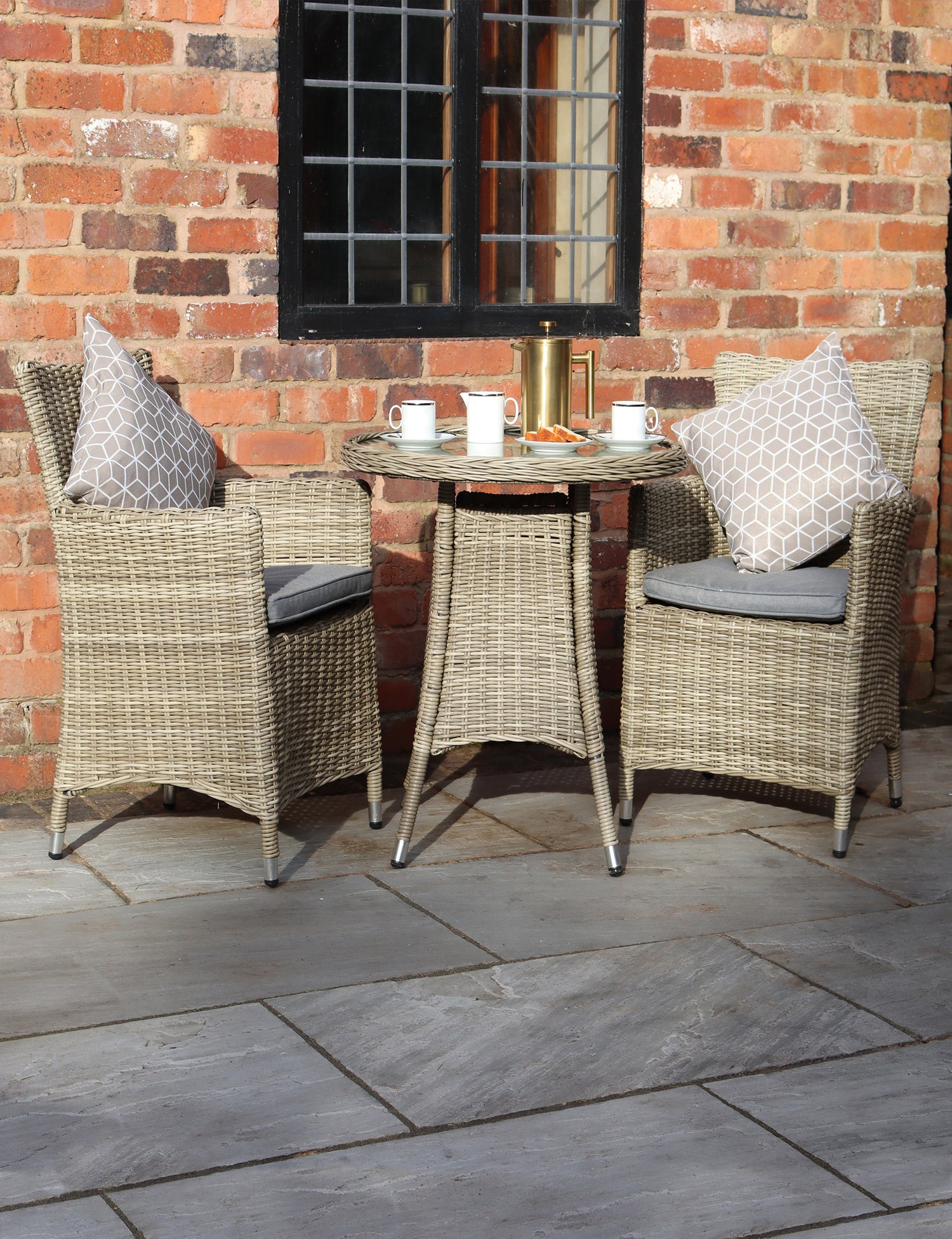 Wentworth 2 Seater Carver Bistro Set